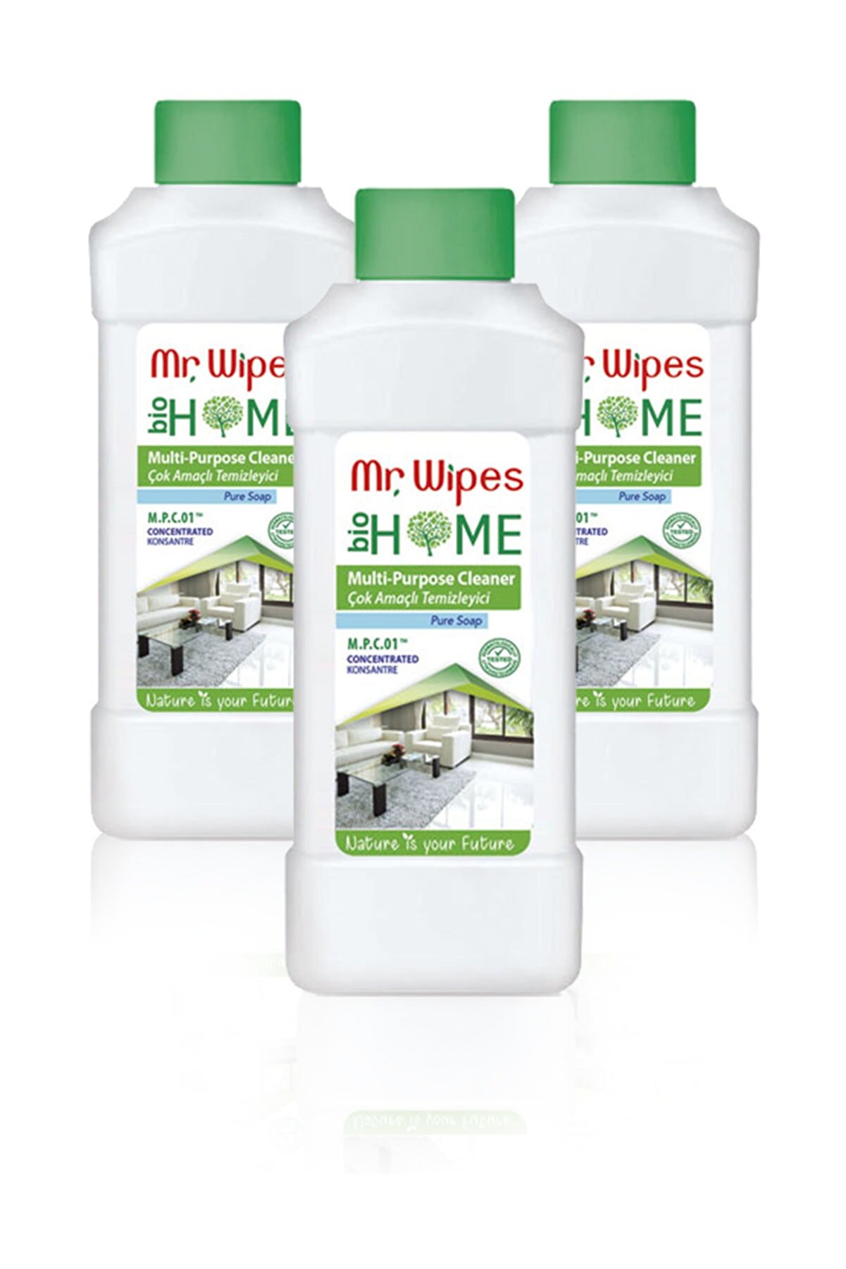 Farmasi Mr. Wipes Konsantre Çok Amaçlı Temizleyici Pure Soap-500 ml x 3'lü Set