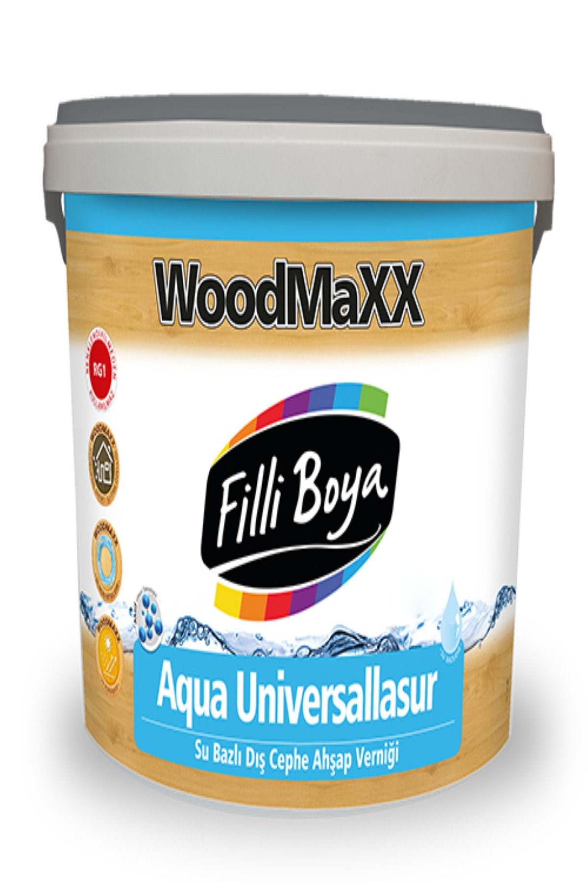 Filli Boya Aqua Universallasur Su Bazlı Dış Cephe Ahşap Verniği Ginger 2,5 lt
