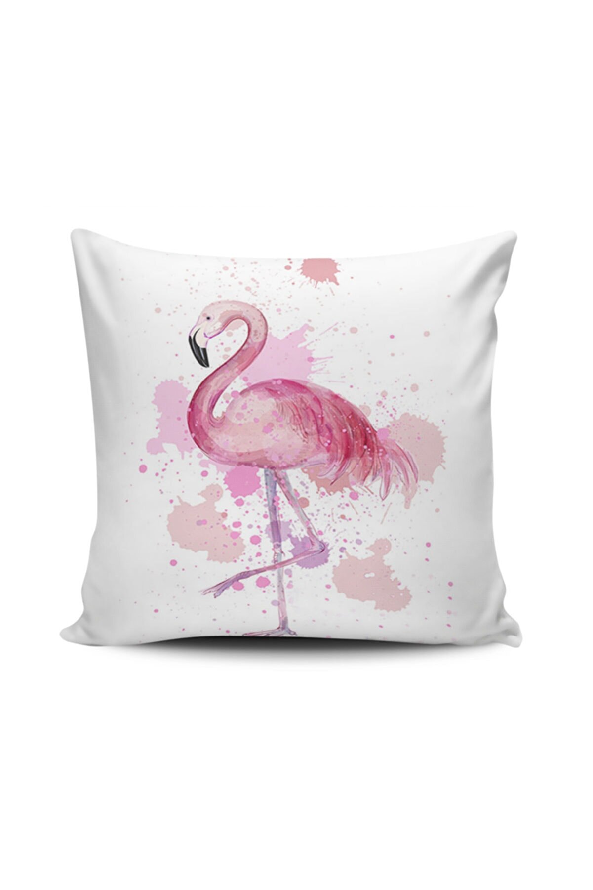 Alkan Homes Sevimli Flamingo Dijital Baskılı Kırlent Kılıfı