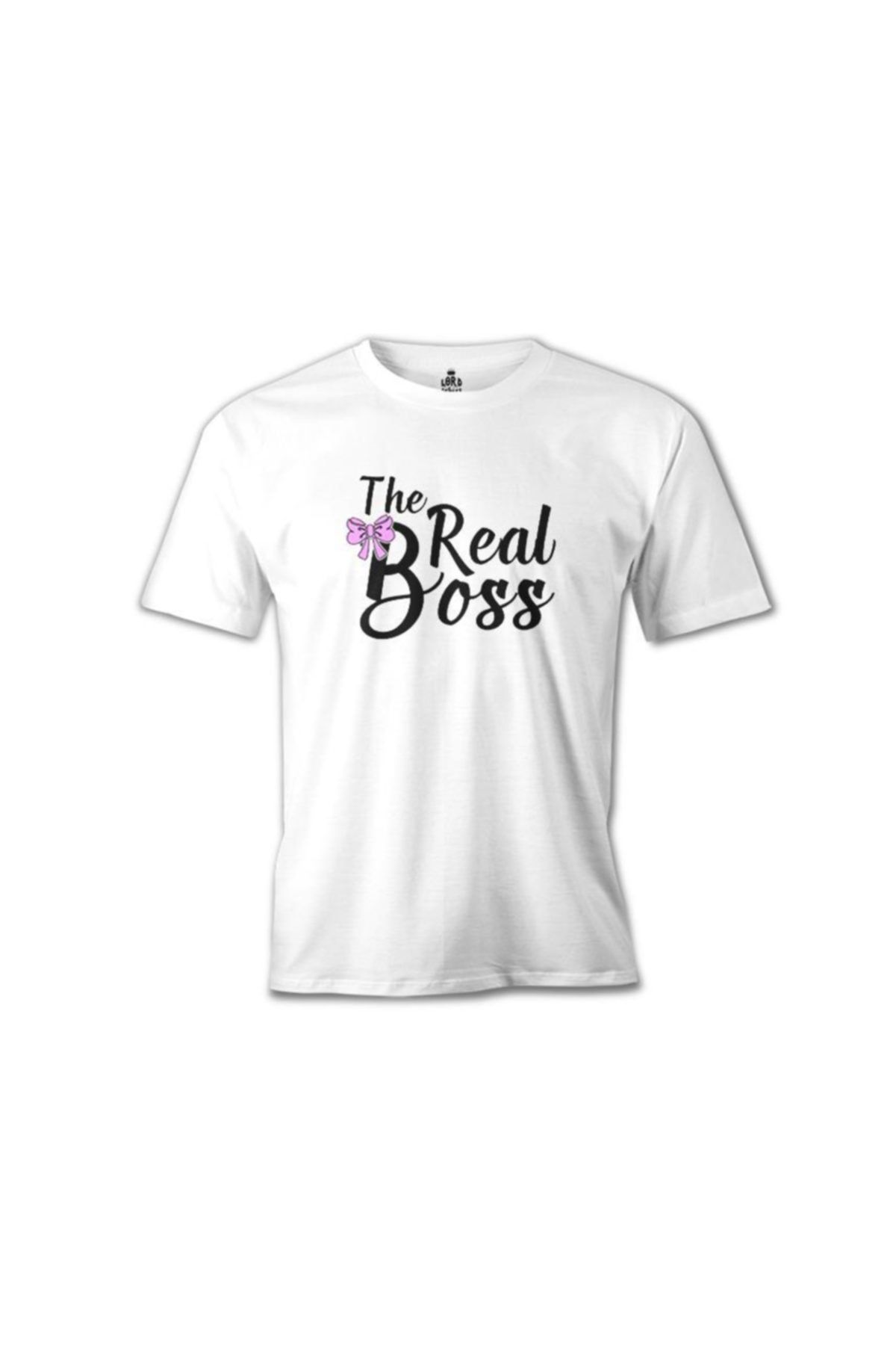 Lord T-Shirt The Real Boss Beyaz Erkek Tshirt