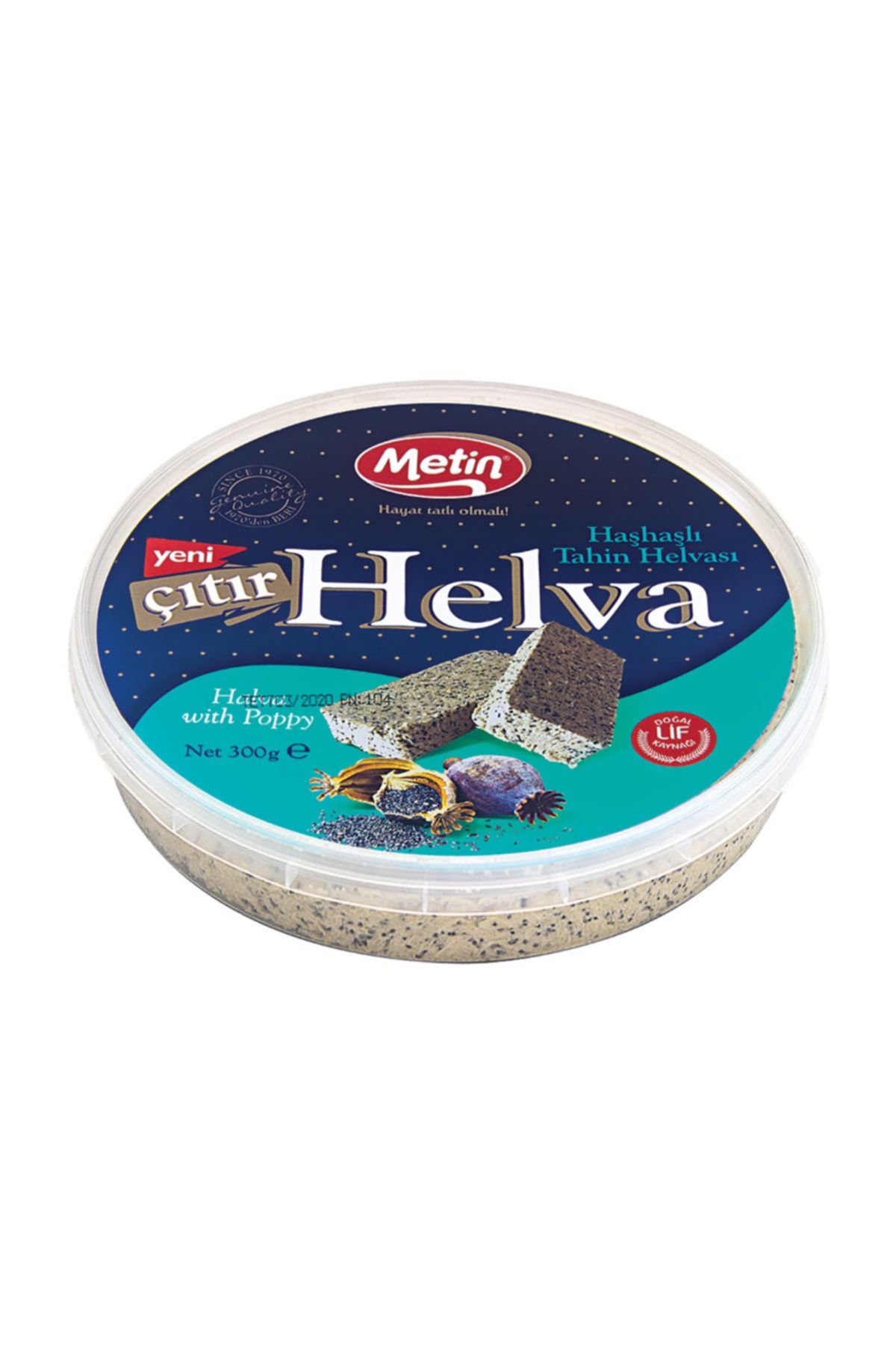 METIN Plastik Haşhaşlı Çıtır Helva 1*6  300 gr