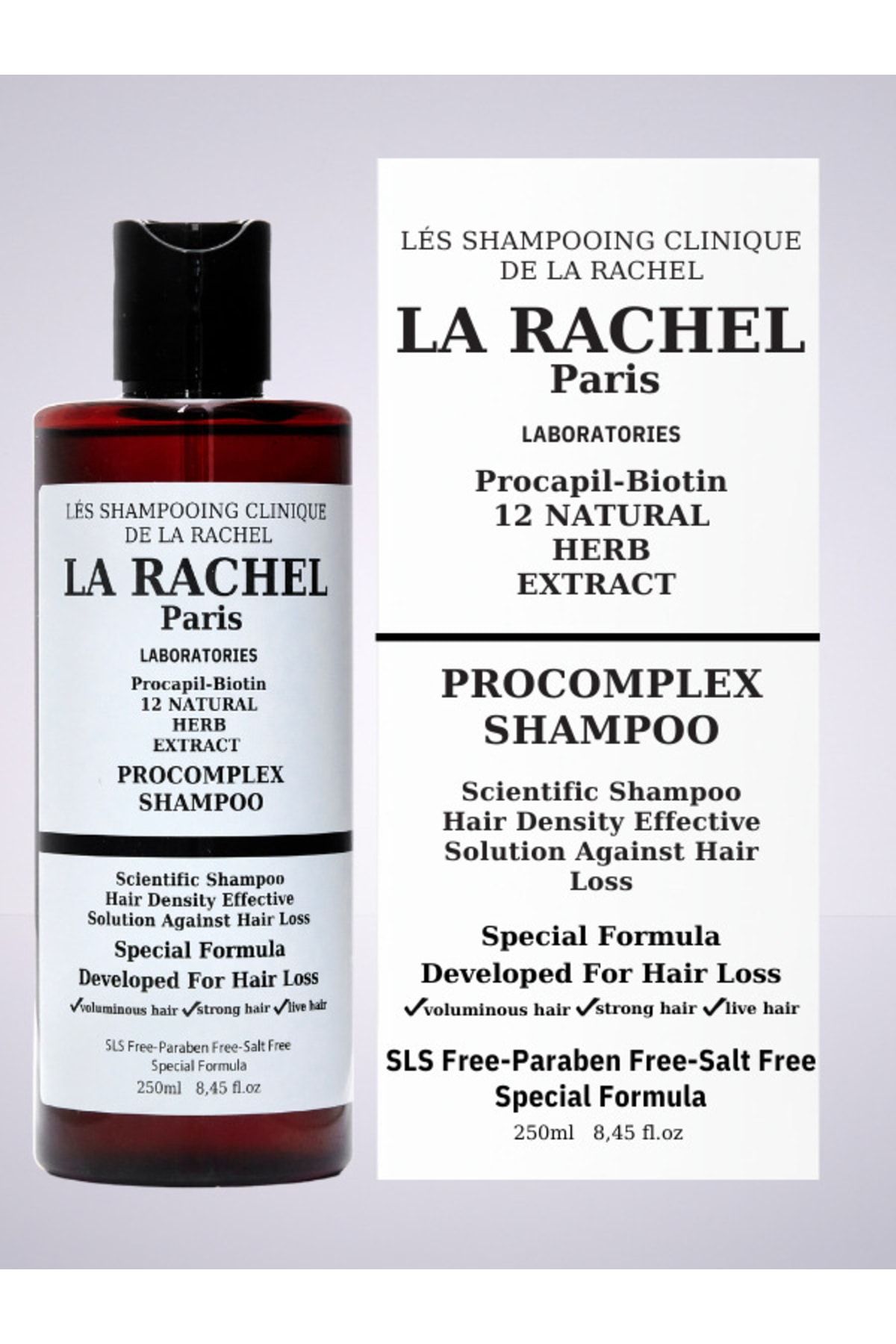 La Rachel Saç Dökülmesine Karşı Geliştirilmiş Patentli Içeriğe Sahip Bilimsel Saç Bakım Şampuanı