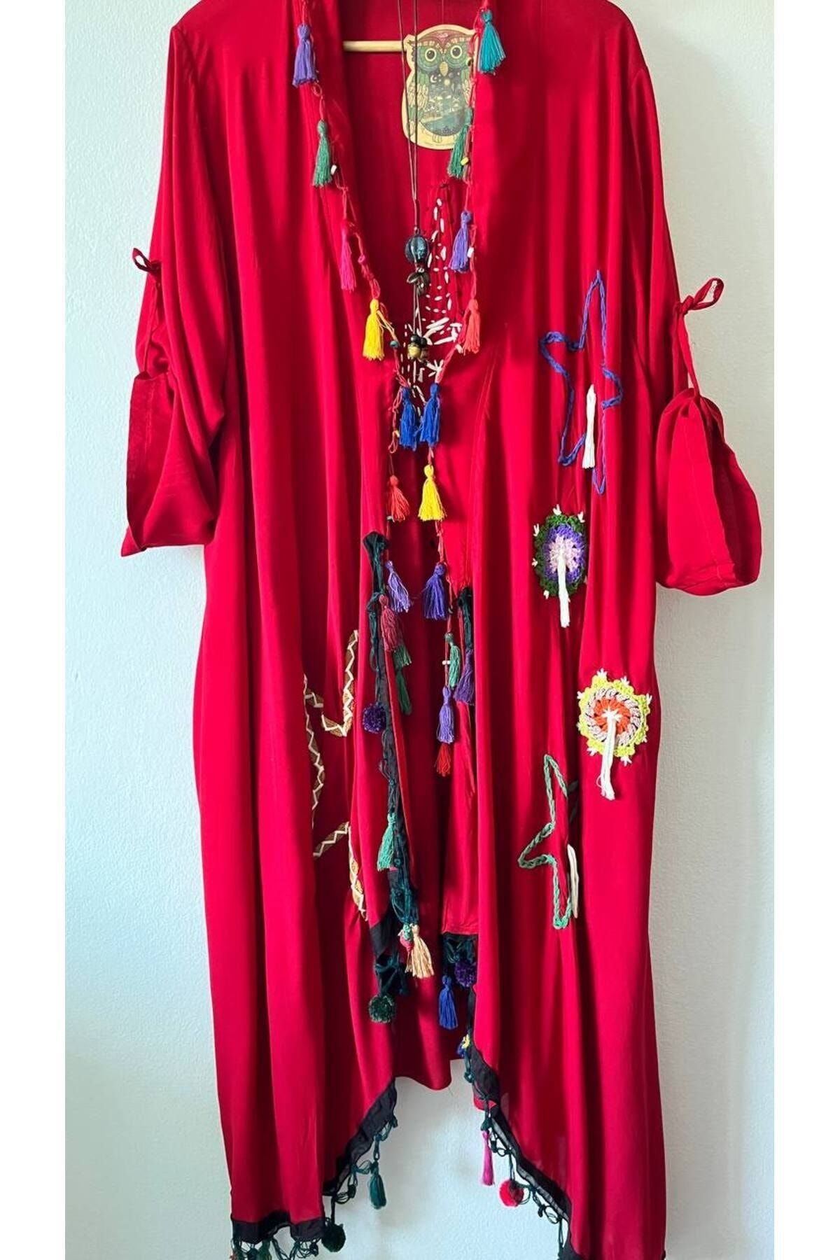 BERORA Kırmızı Kimono Kaftan