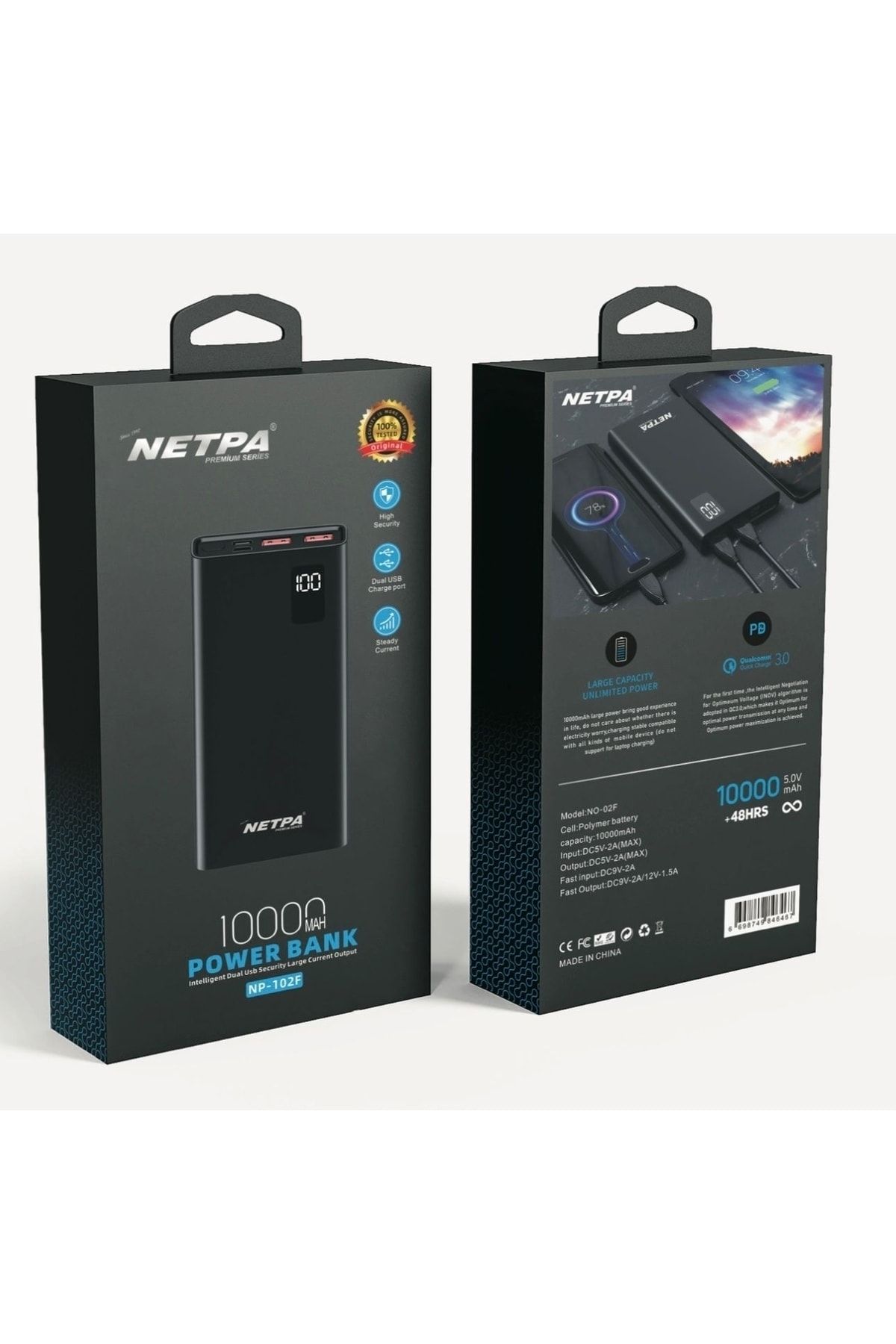 Netpa Premium Series 10000 Mah 18w Hızlı Şarj Powerbank