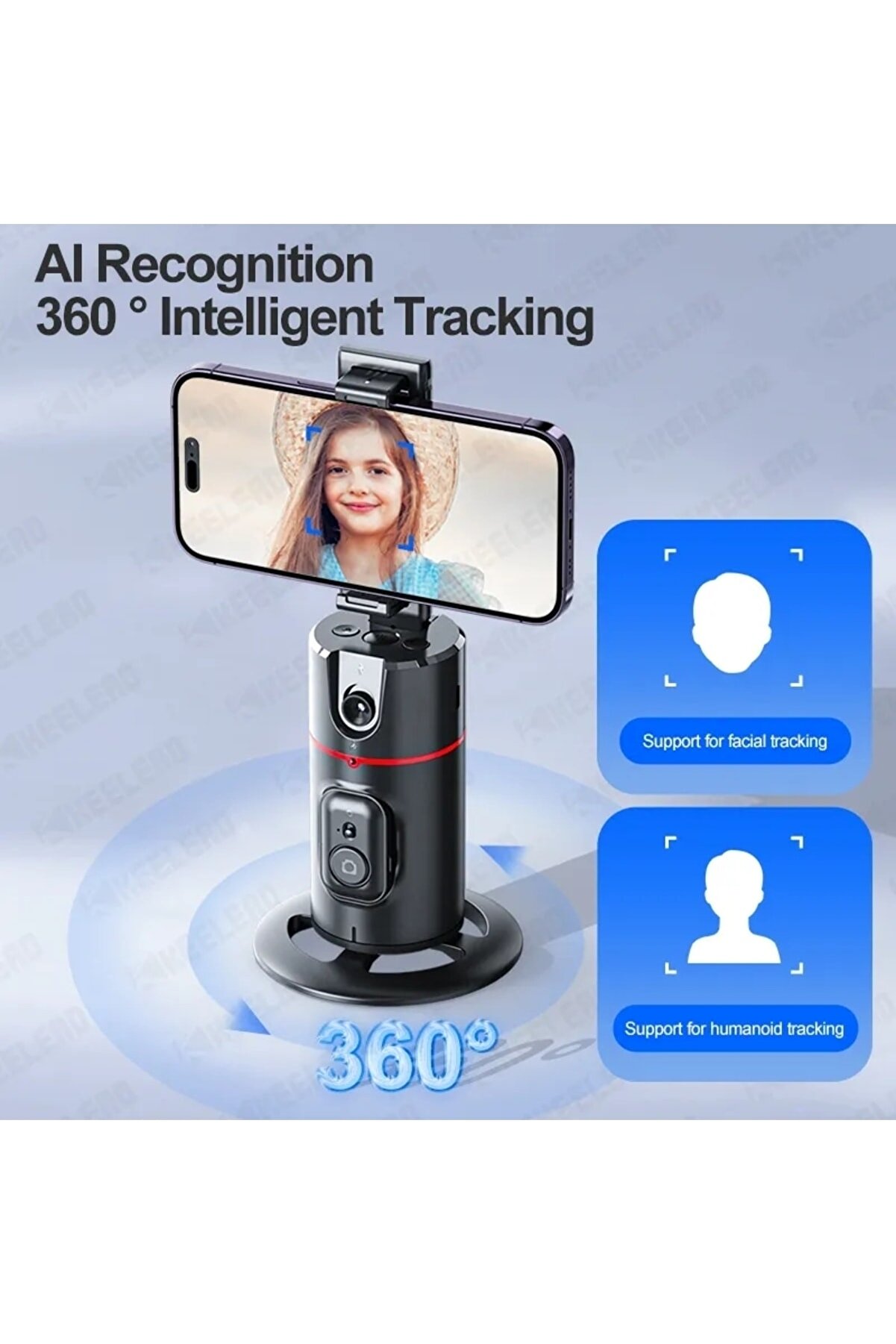 PİNK İTHALAT P20 Otomatik yüz izleme Gimbal telefon Vlog canlı telefon selfie AI takip video sabitleyici Tripod