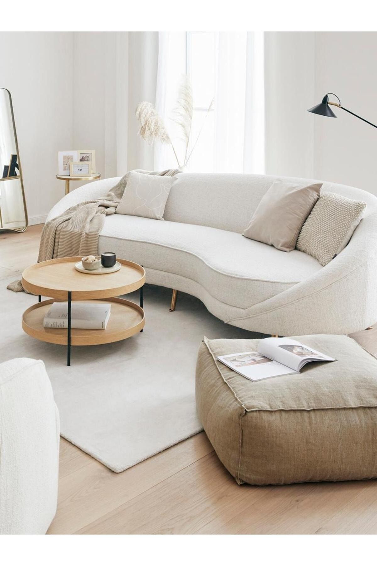 S Home Design Concept Lucca Fasülye Kanepe / Koltuk, Babyface, Kırık Beyaz