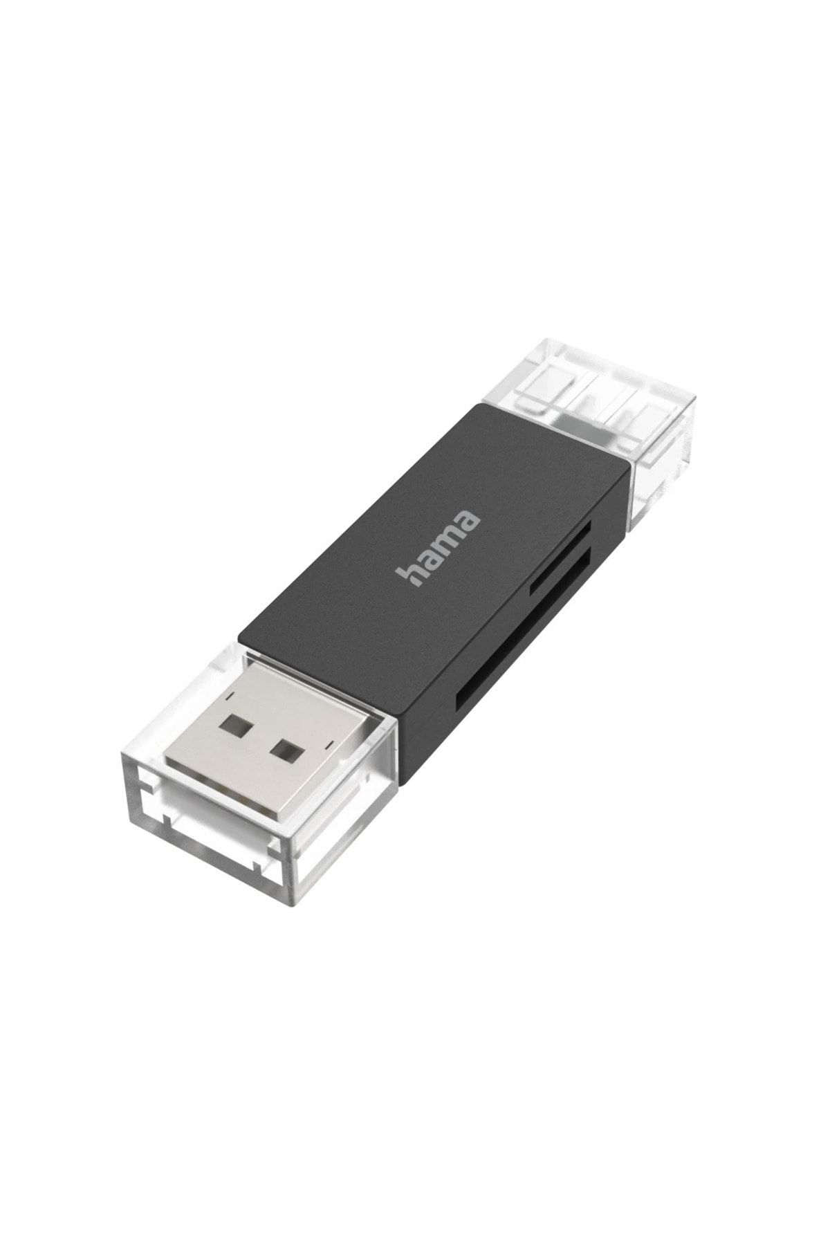 Hama USB Kart Okuyucu, OTG, USB-A + USB-C, USB 3.0, SD/