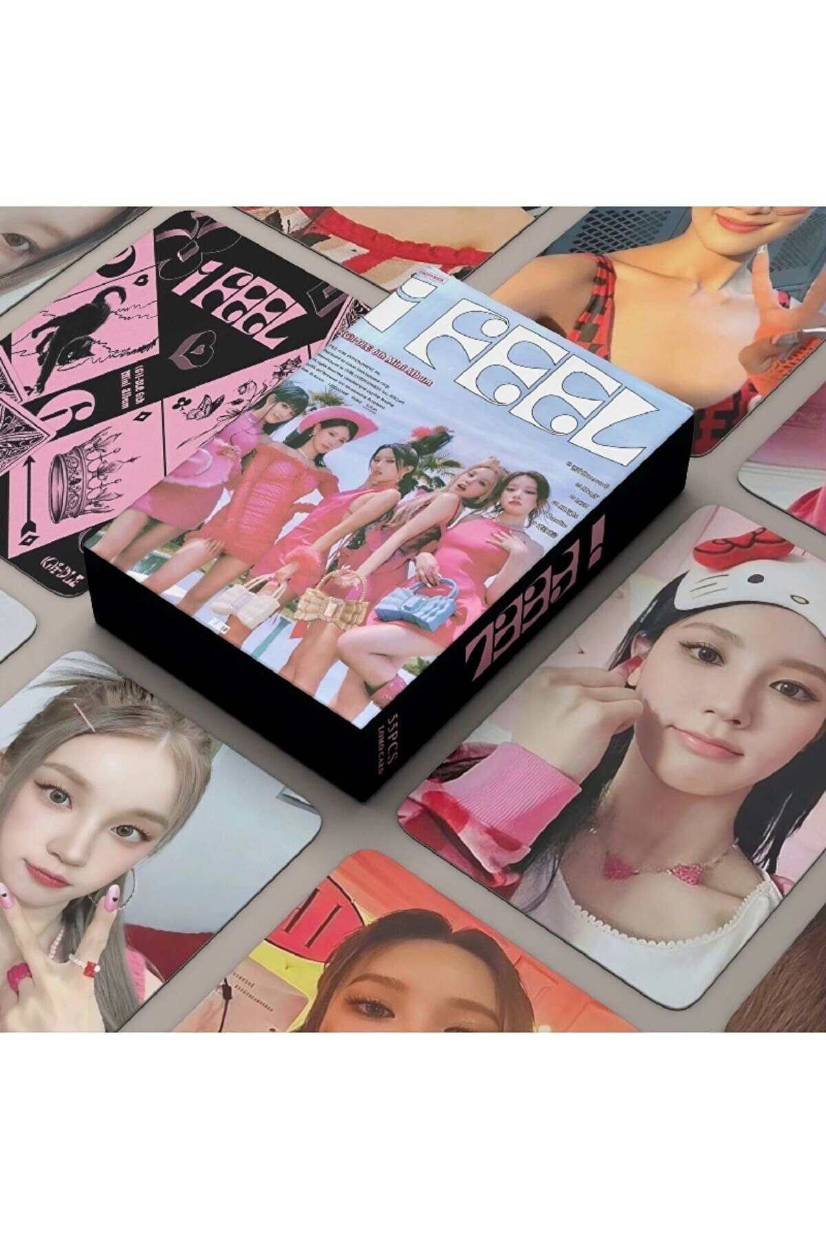 Kpop Dünyasi (G)I-DLE '' I Feel '' Çift Yön Baskılı Lomo Card Seti