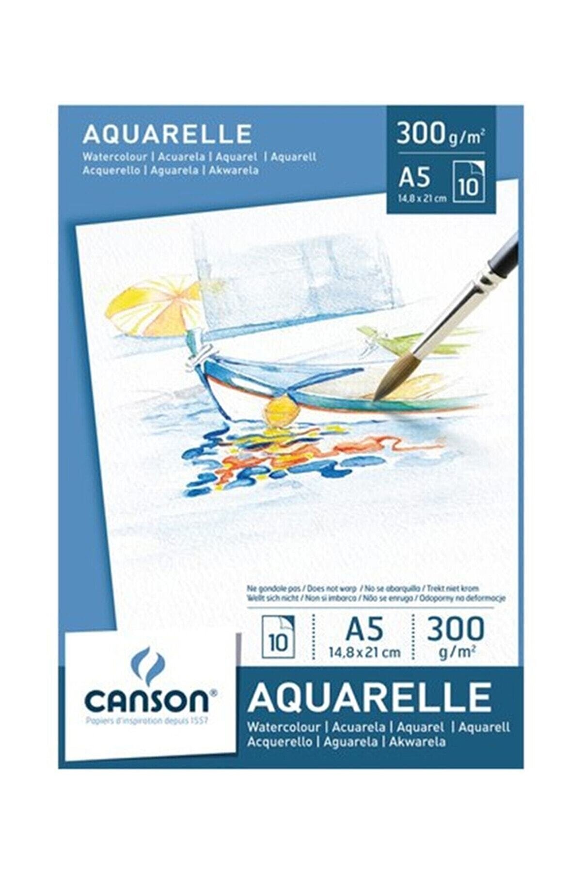 Canson A5-300g Aquarelle Watercolor Suluboya Defteri 10 Yaprak