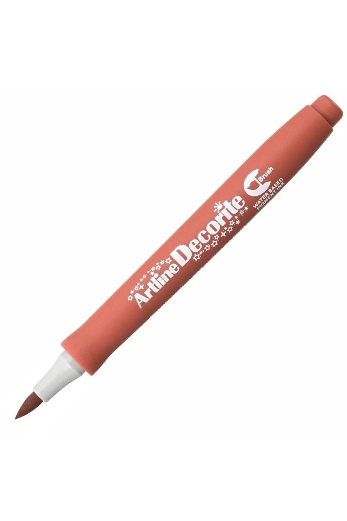 artline Decorite Marker Kalem Fırça Uçlu Brown