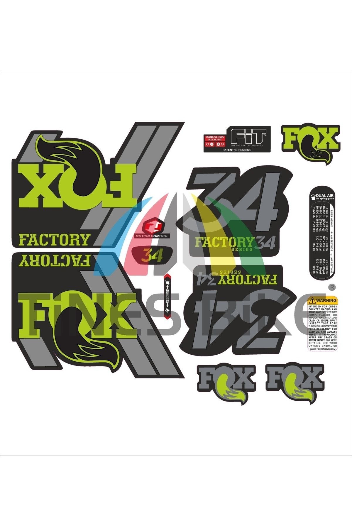 Fox 34 FACTORY SERIES MAŞA STİCKER