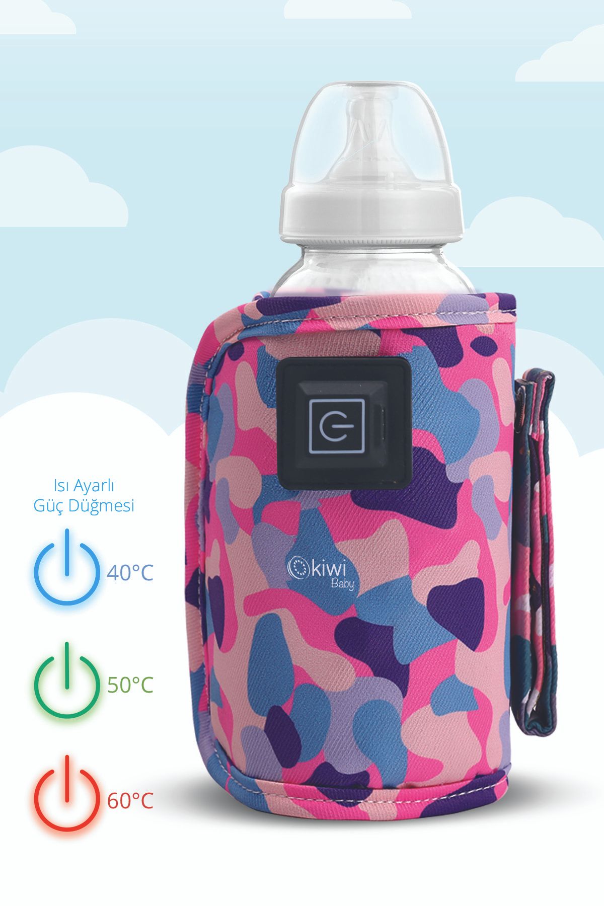 Kiwibaby Biberon Isıtıcı, USB Taşınabilir 3 Kademeli Süt Şişe Bebek Biberon Isıtma,Seyehat Mug Bardak Matara