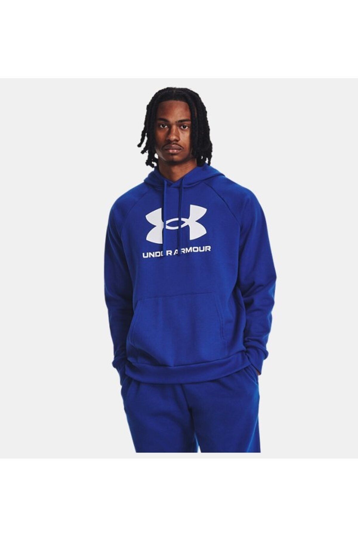 Under Armour Erkek UA Rival Fleece Logo Kapüşonlu Üst 1379758-400