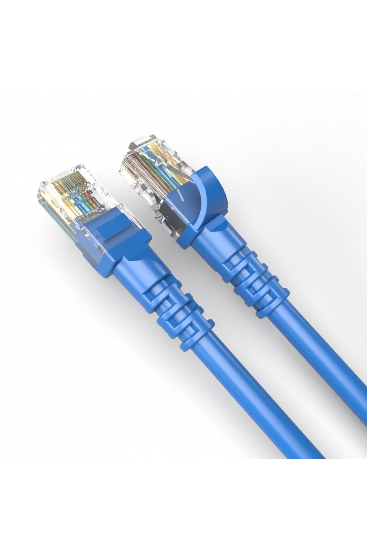 DERKAB 20 Cm-santimetre Cat6 Network-ağ-ethernet Kablosu 10'lu Paket Mavi