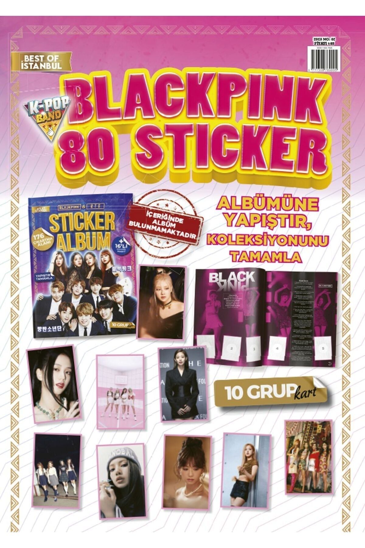 Doğan Burda Dergi Yayıncılık Kore Pop Band Blackpınk 80 Stıcker