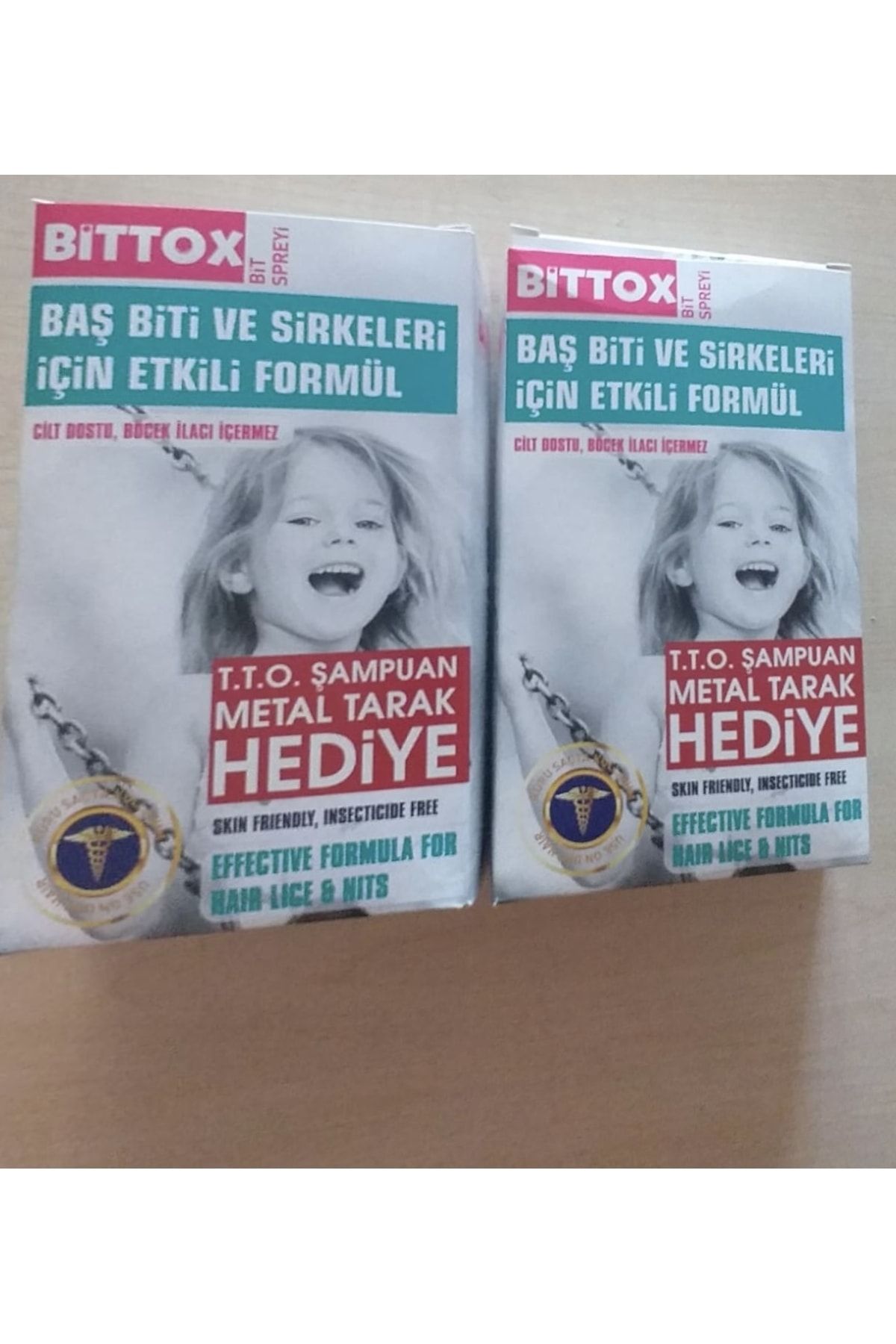Bittox 2 Adet - BİTTOX Bit Spreyi 100 Ml + Tto Şampuan ( Metal Tarak Hediyeli)