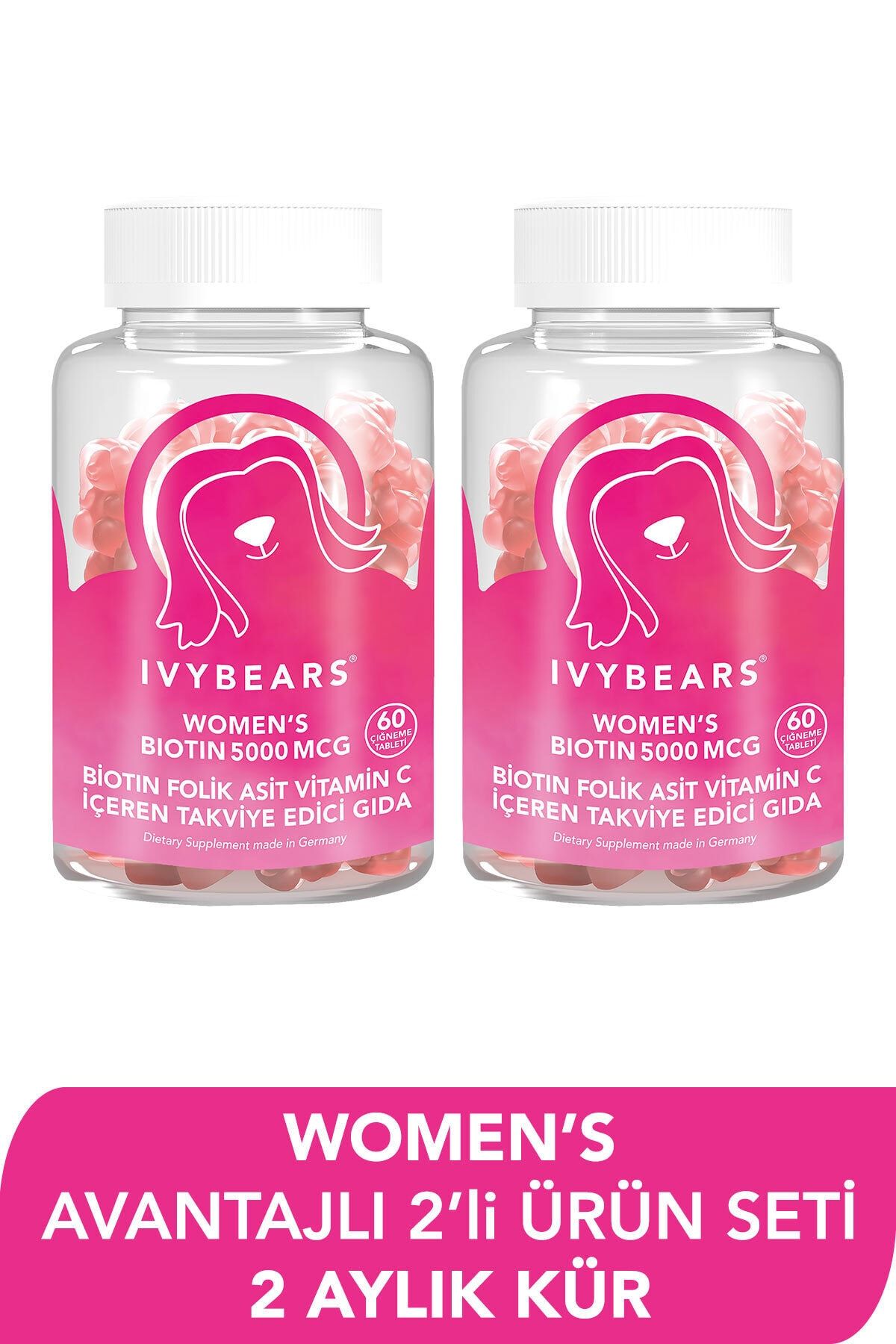 IvyBears Kadın Saç Vitamini Biotin 5000 Mcg 120 Tablet