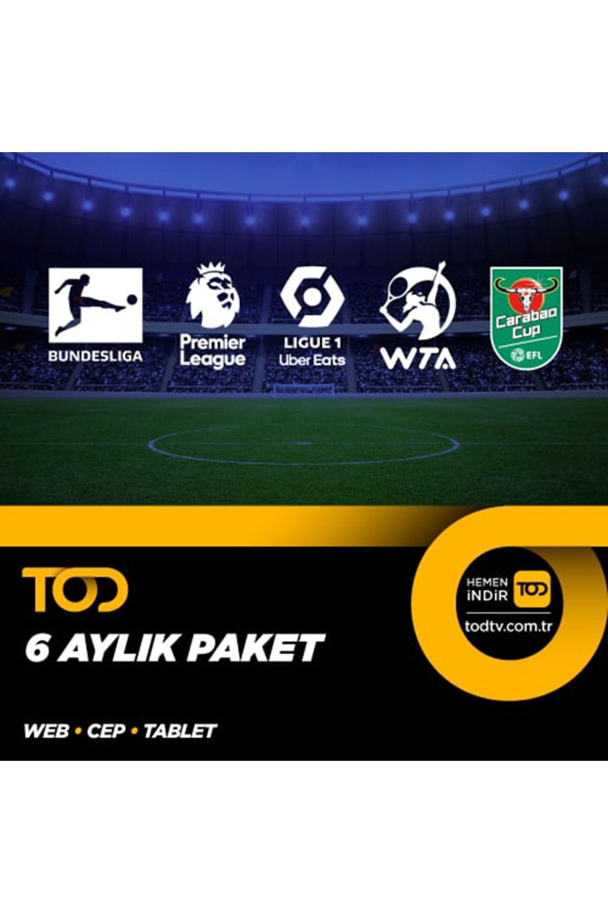 TOD TV 6 Aylık Spor Extra+ Paketi - (Web + Cep + Tablet)