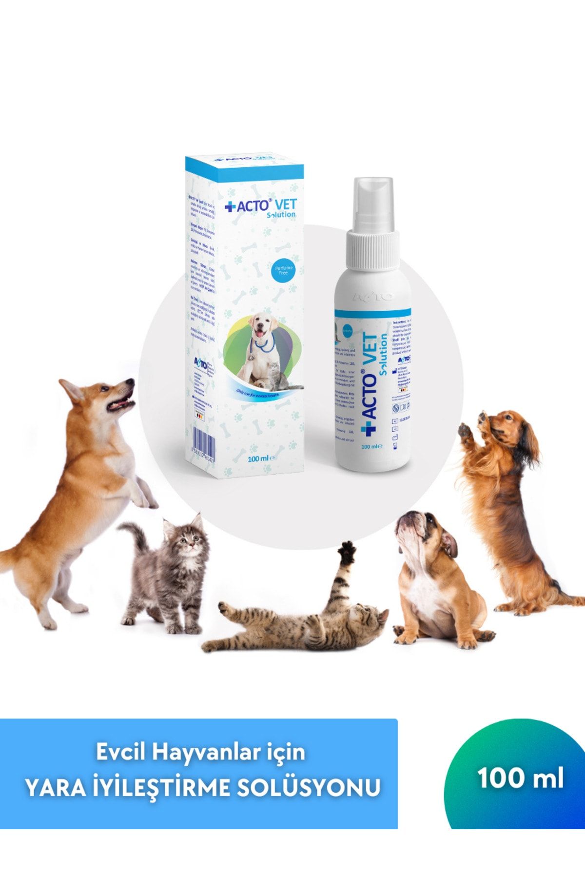 Acto ® VET SOLUTION 100 ML | Evcil Hayvanlar için Yara İyileştirme Solüsyonu