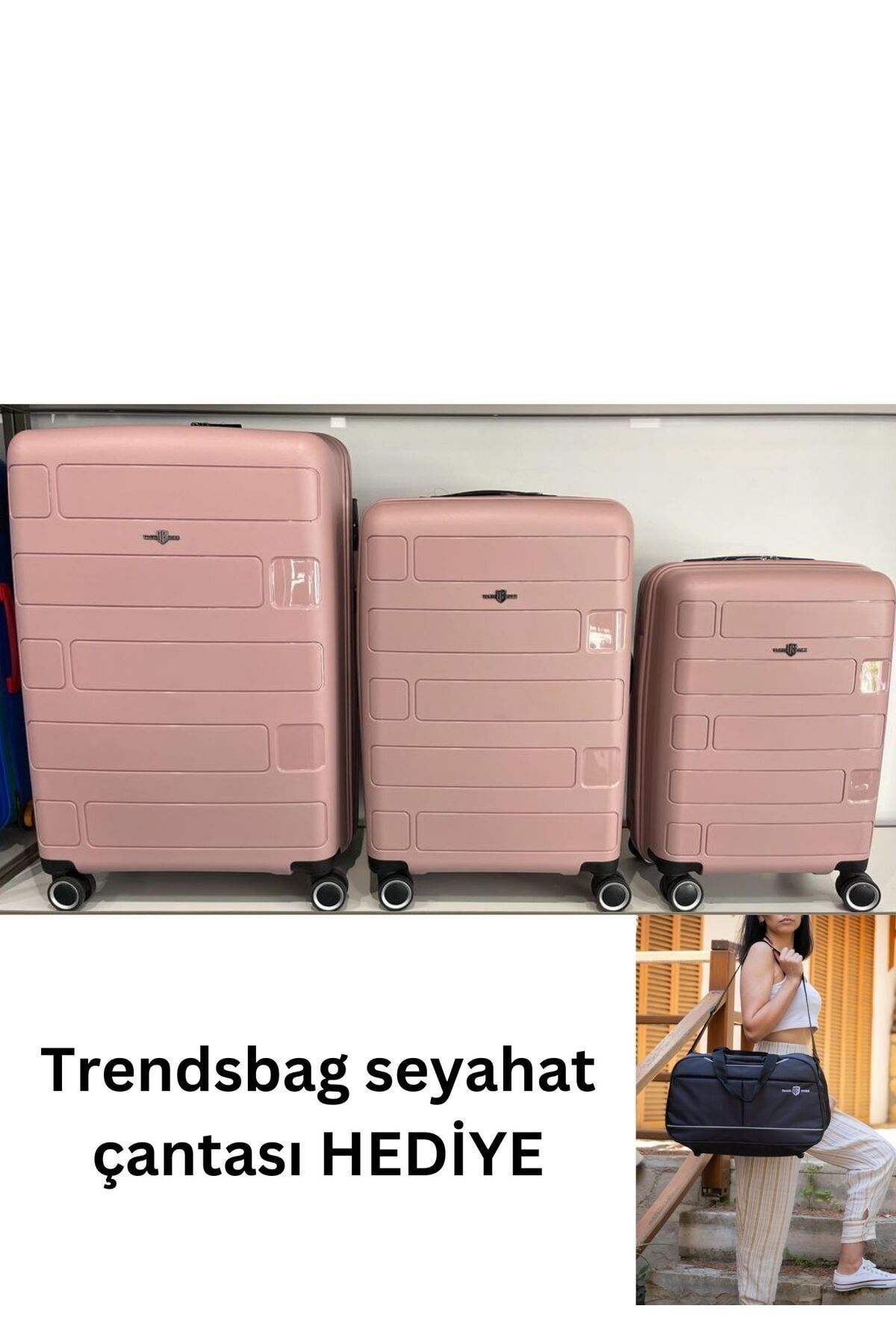 Trendsbag Travel Store 007 PP SILIKON SET VALİZ