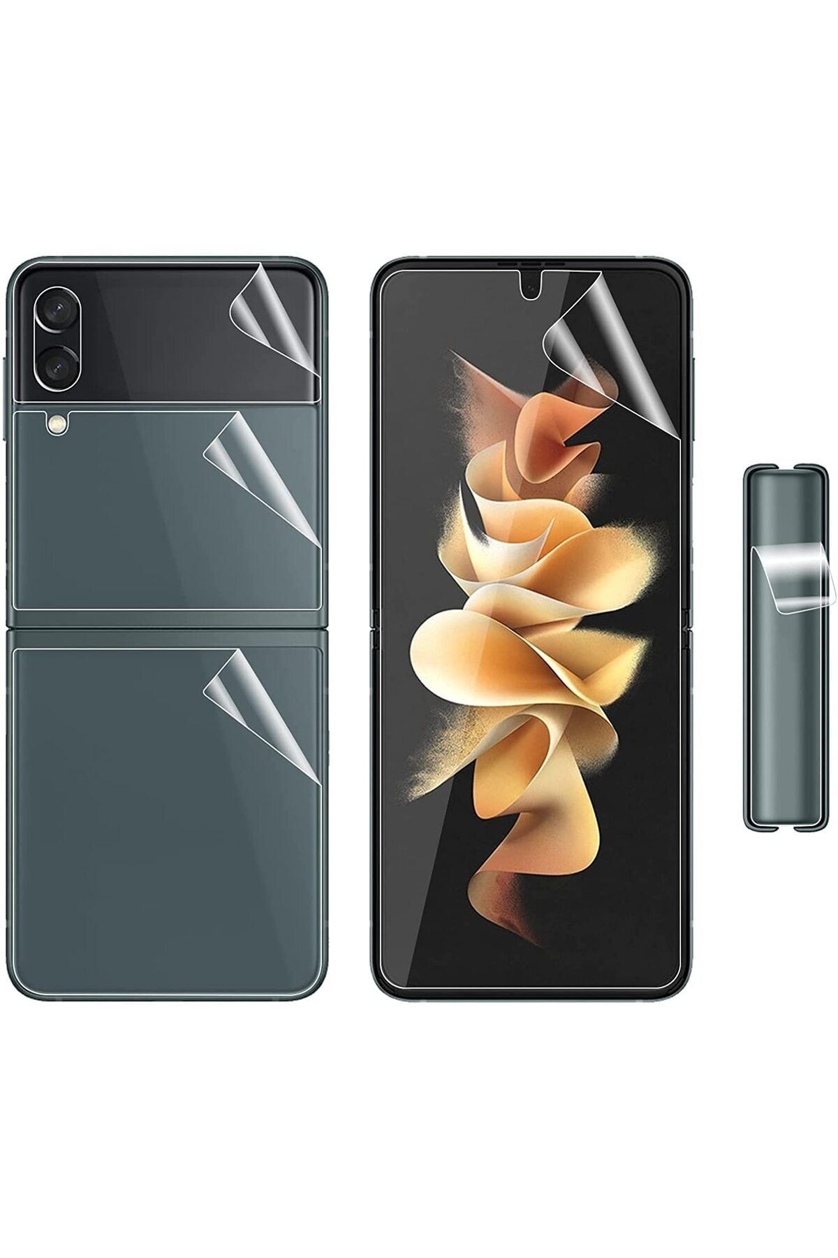 Miscase Samsung Galaxy Z Flip 4 ile Uyumlu Ön & Arka Full Body Esnek Nano Çizilmez Ekran Koruyucu