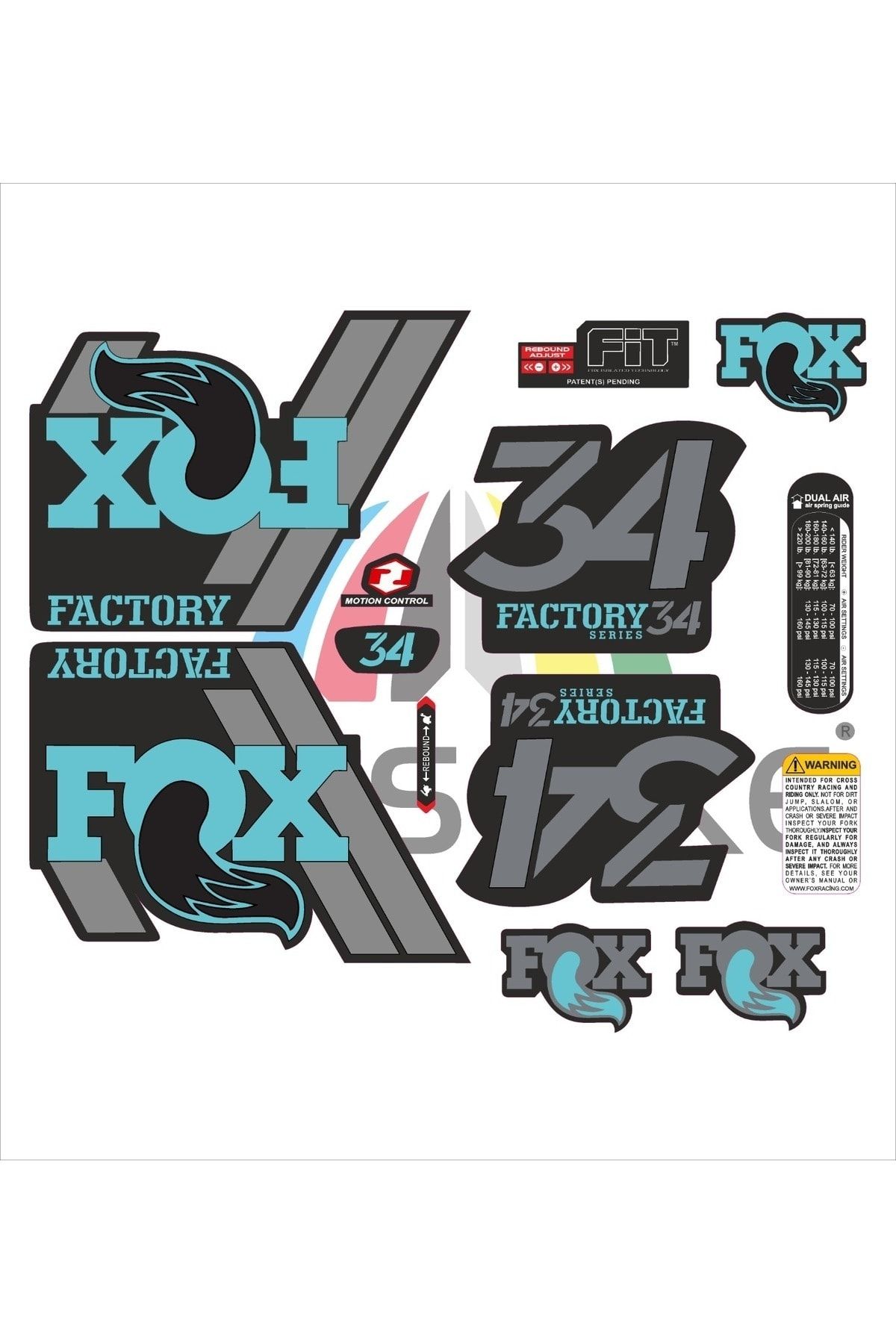 Fox 34 FACTORY SERIES MAŞA STİCKER