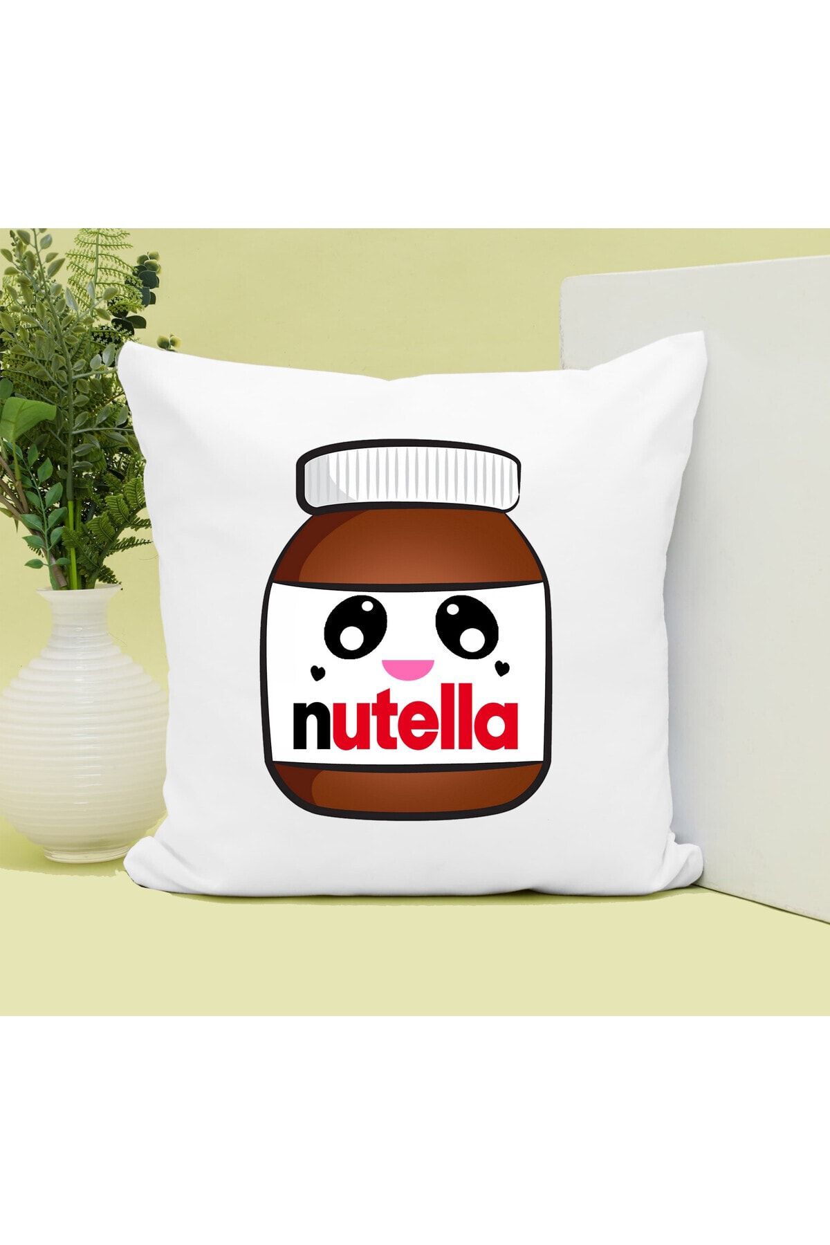 Hediye Molası Nutella Kavanoz Baskılı Yastık Hediyelik Set Arkadaşa Hediye
