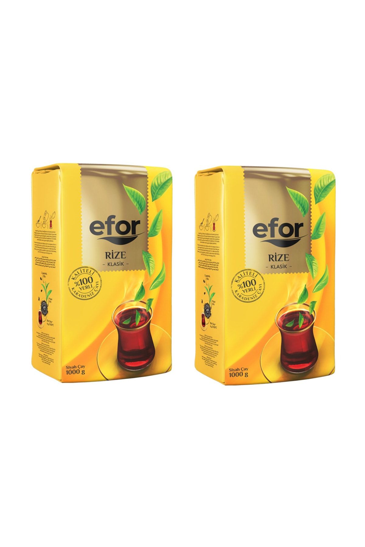 Efor Klasik Rize Çay 1 Kg 2li Set - Dökme Siyah Rize Çayı