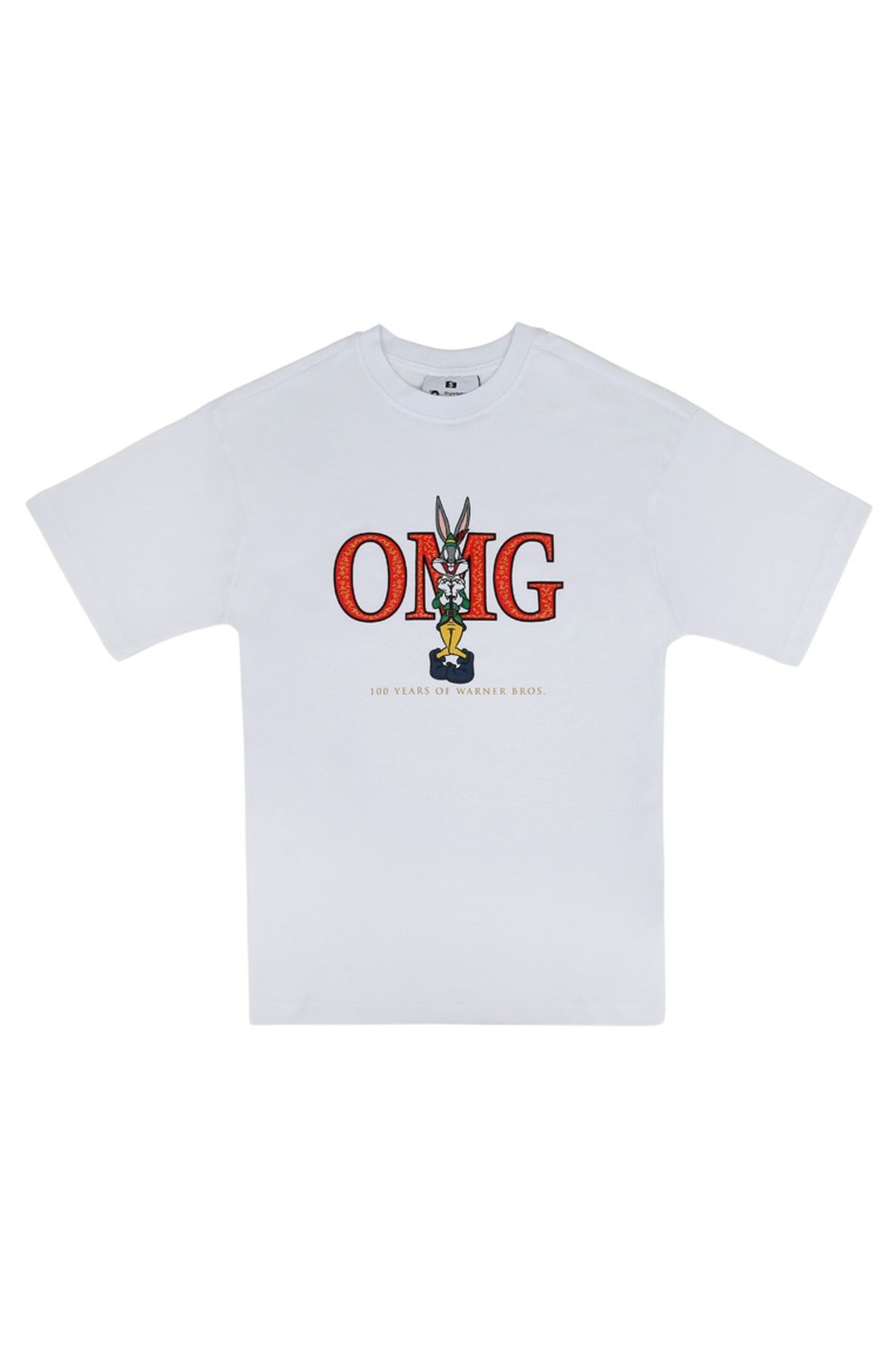 Dogo Unisex Vegan Beyaz T-Shirt - Warner Bros OMG Tasarım