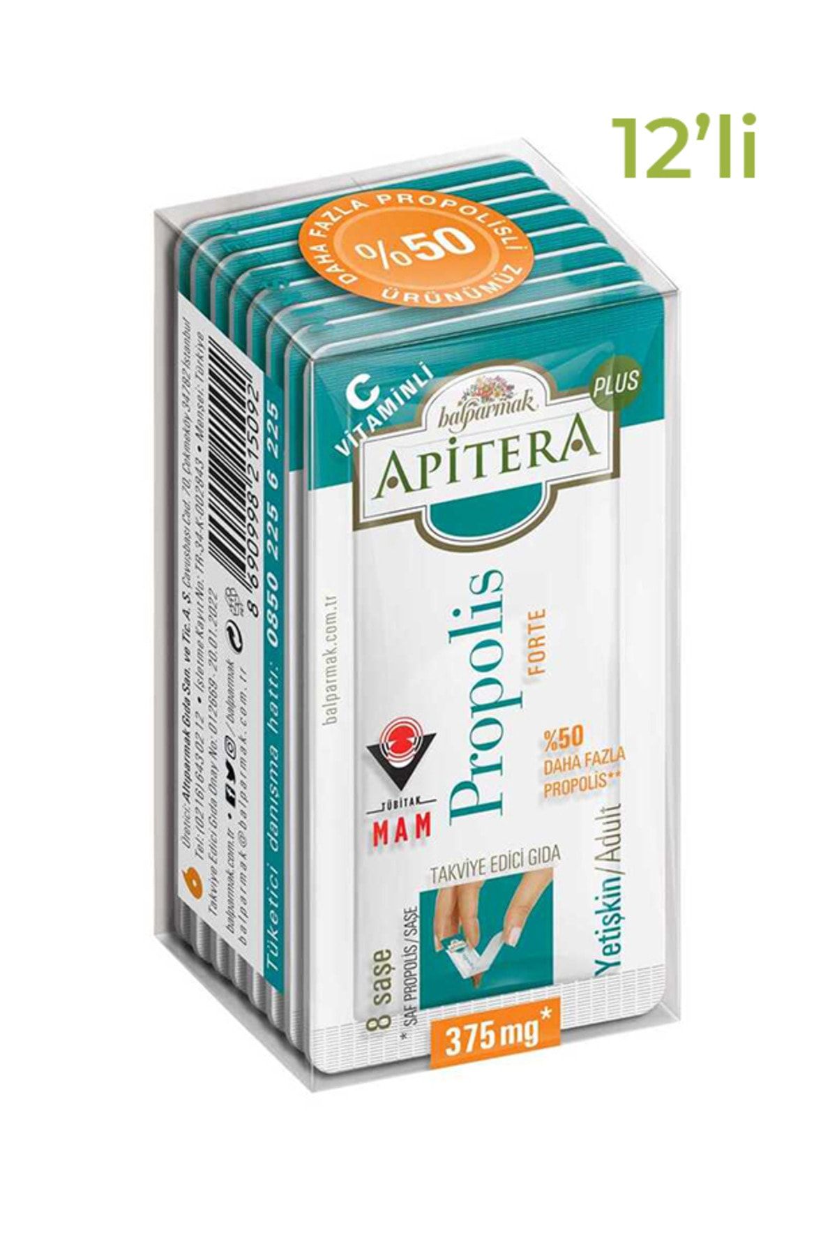 Balparmak Apitera Forte Plus 8x375 mg 12 Adet