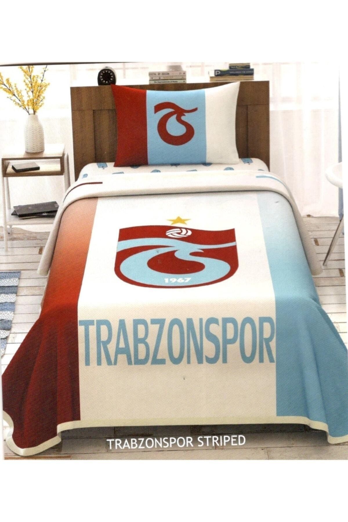 Taç Trabzonspor Striped Tek Kişilik Pike Takımı 2022