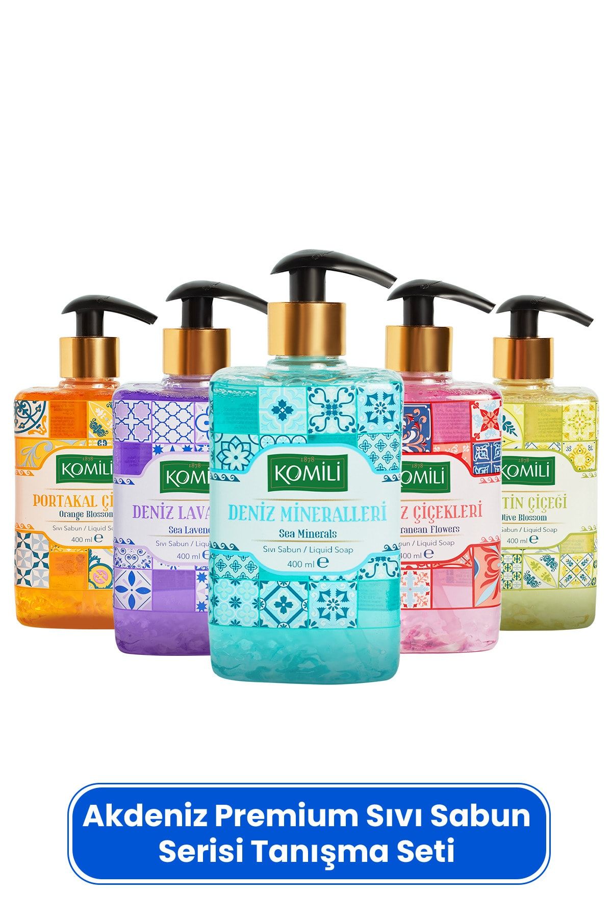 Komili Premium Sıvı Sabun Tanışma Paketi - 5 X 400 ml
