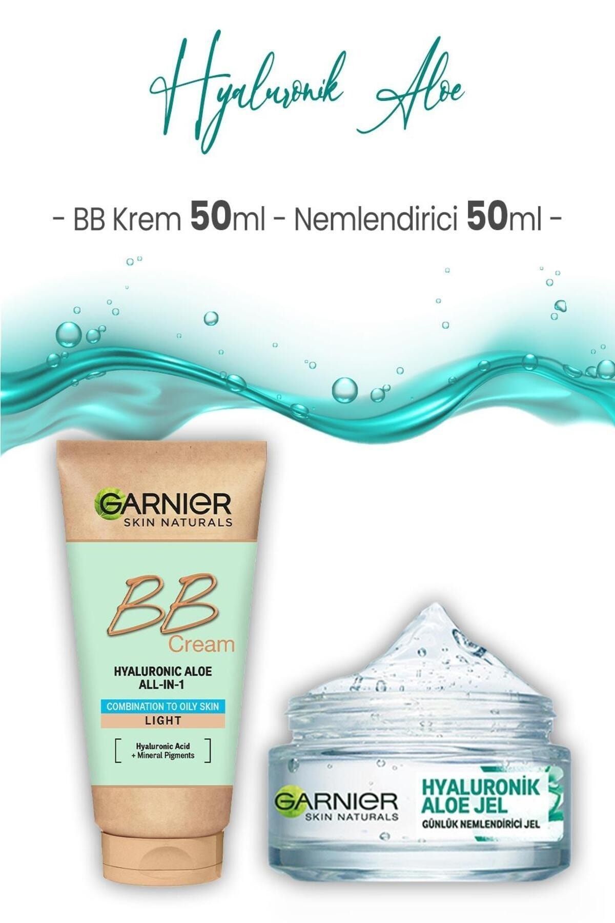 Garnier Günlük Nemlendirici Hyaluronik Aloe Jel 50 ml ve BB Krem Açık Ton 50 ml