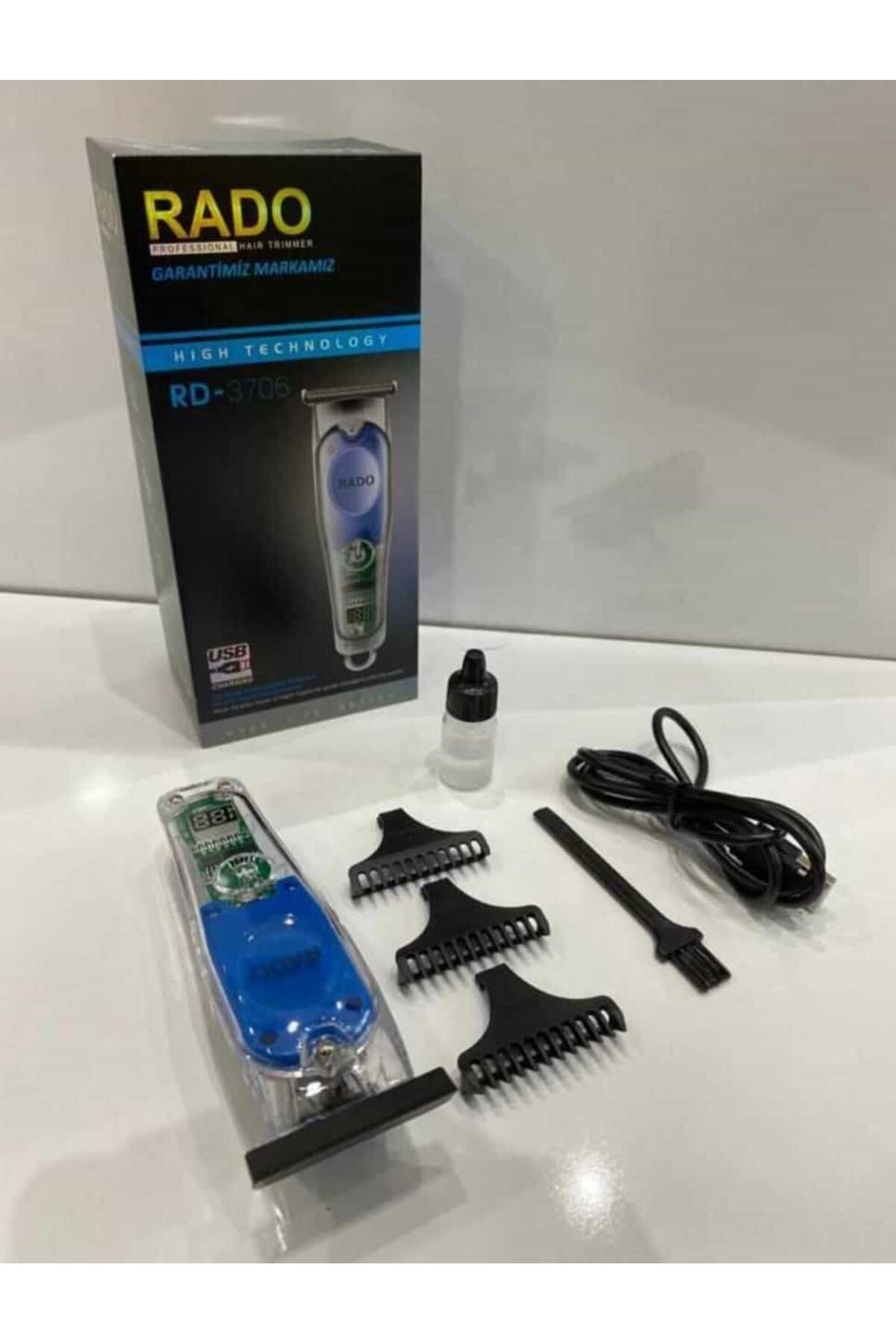 Genel Markalar Kuru RD-3706 Saç Sakal Tıraş Makinesi Yok Saç-Sakal-Vücut Yok İthalatçı Garantili 6 Saat ve Üstü 3-