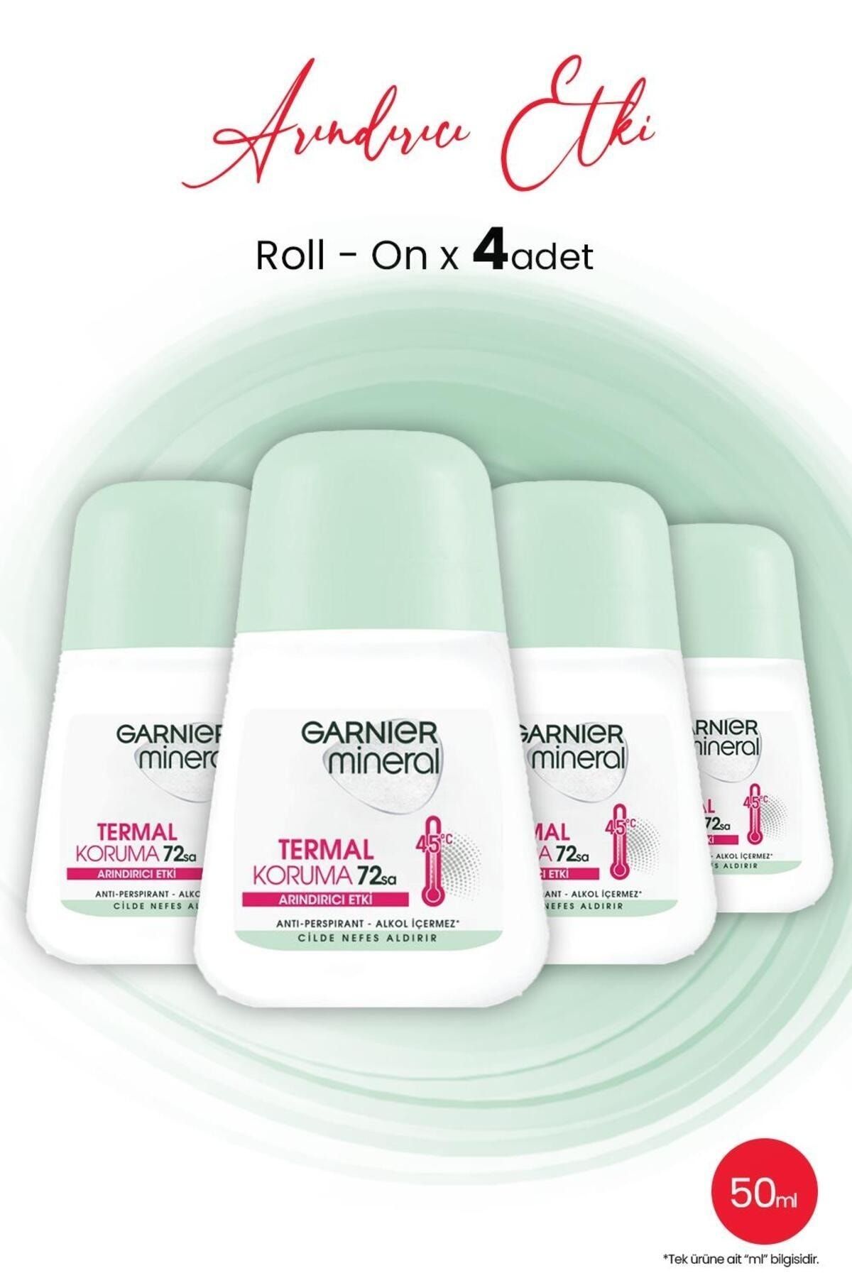 Garnier Mineral Roll-On Termal Koruma 72 Saat 50 ml x 4 Adet
