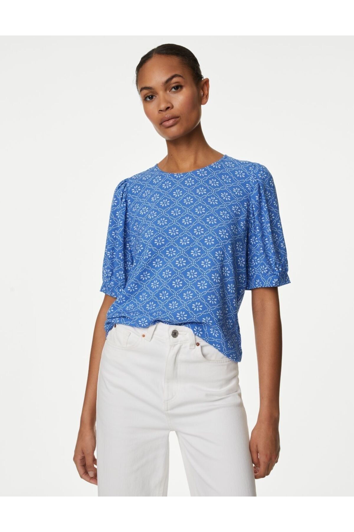 Marks & Spencer Regular Fit Desenli Bluz