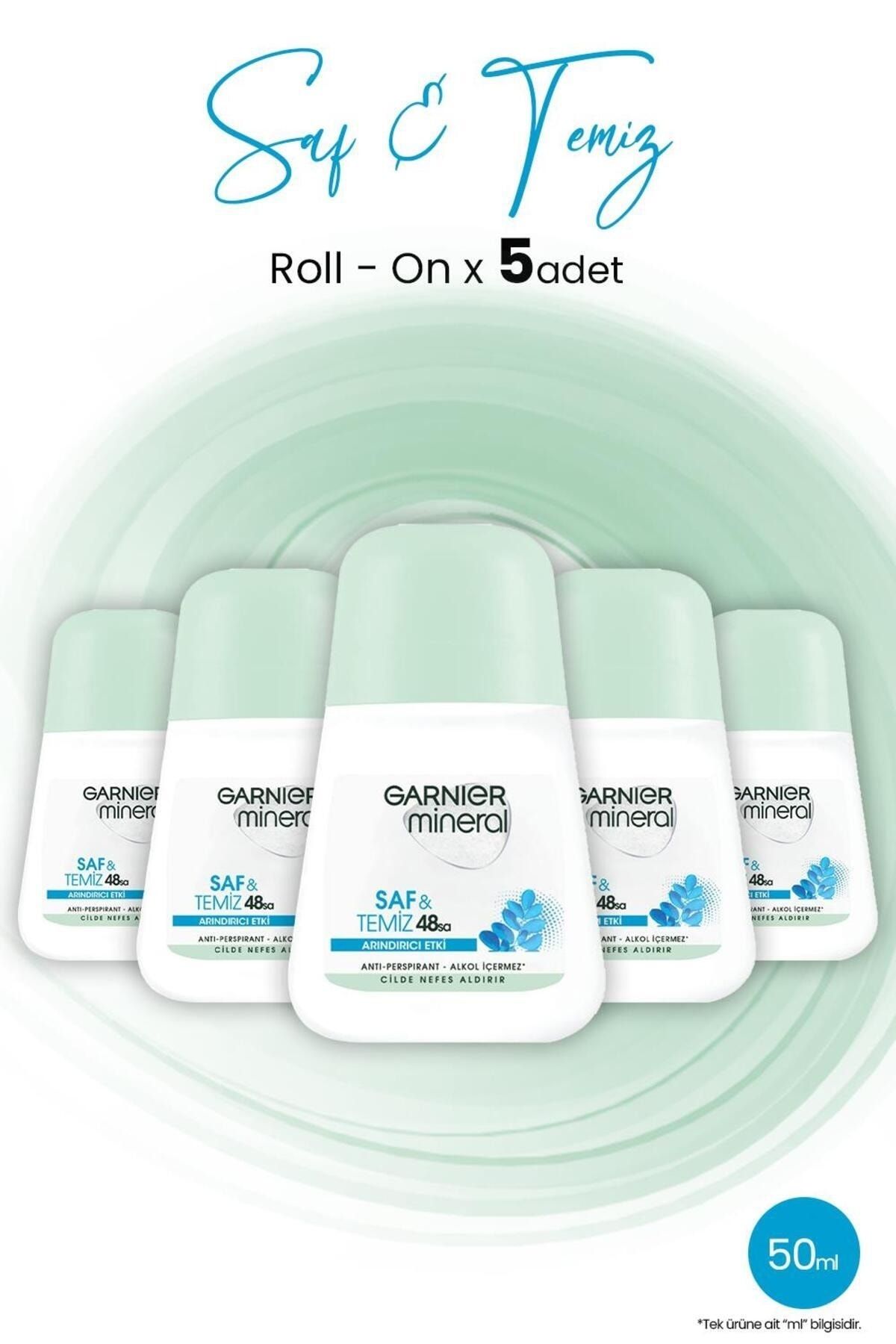 Garnier Mineral Saf ve Temiz Roll-On Deodorant x 5 Adet