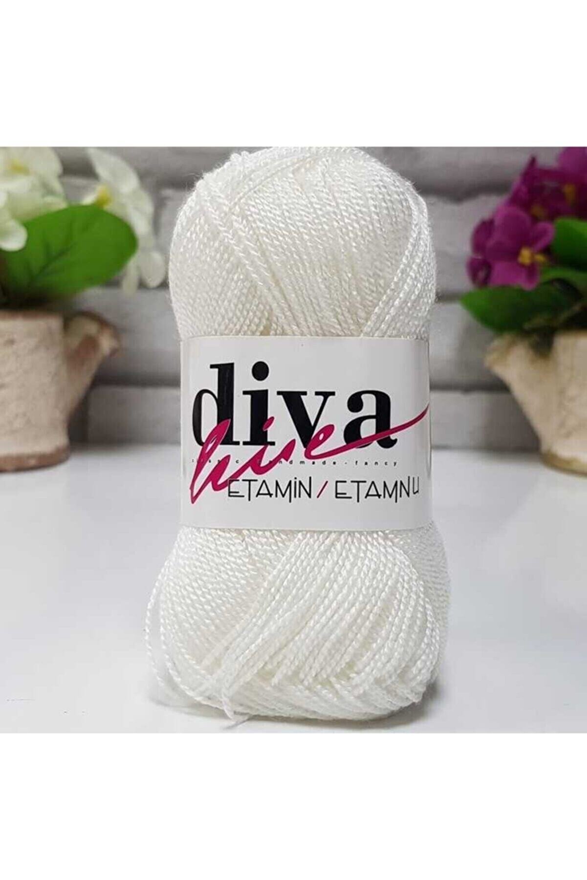Diva İplik Diva Line Diva Etamin Iş Orlonu 02 Beyaz