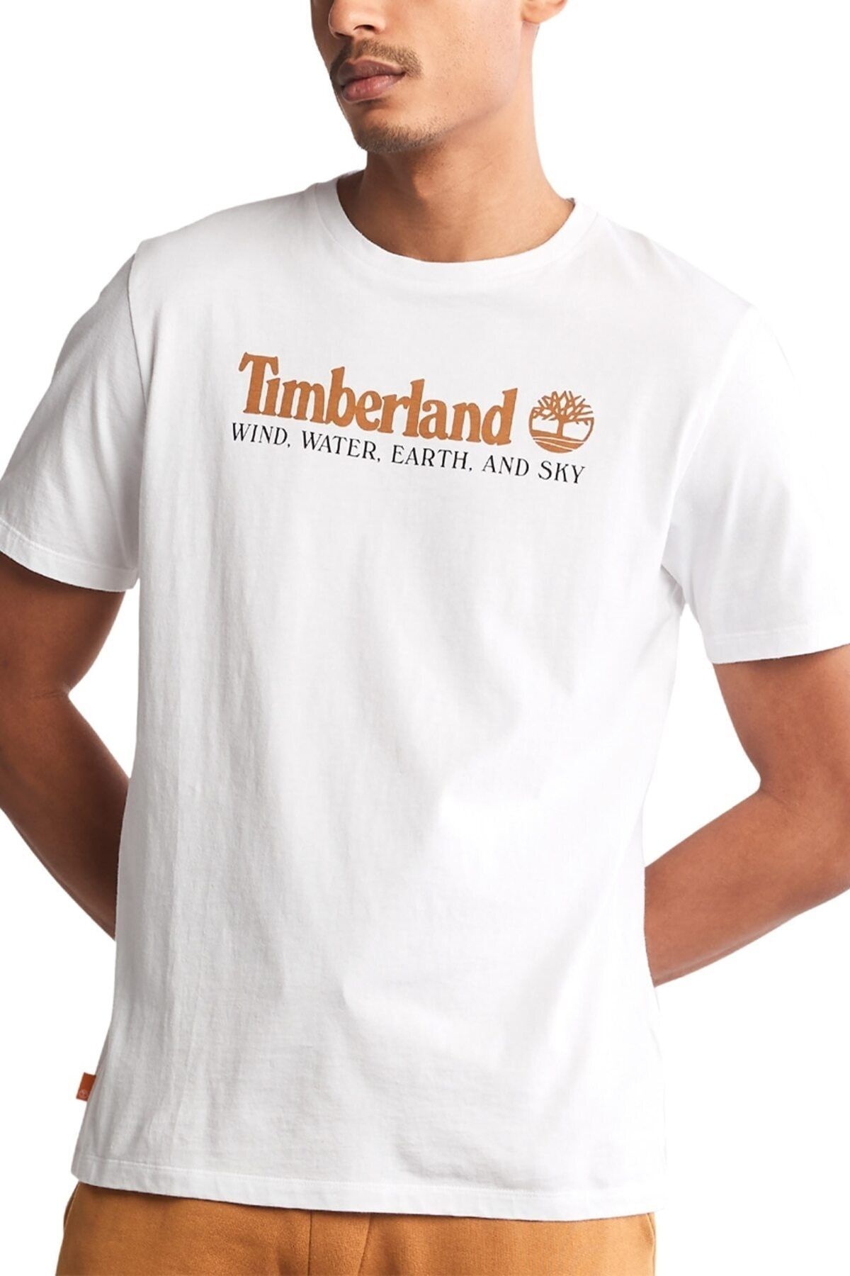 Timberland Wwes Ss Front Graphic Tee (regular) Erkek Beyaz Tshirt Tb0a27j81001