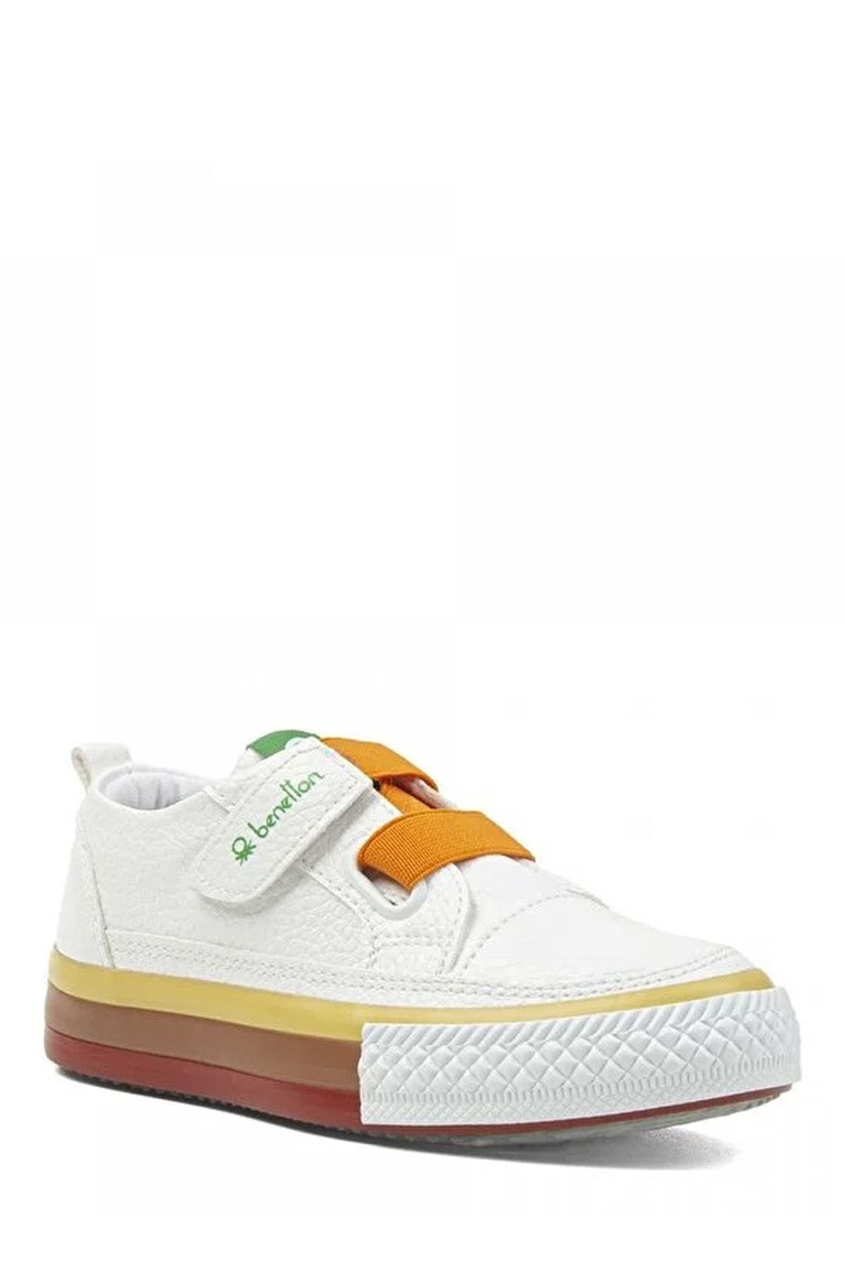 Benetton Beyaz - Turuncu Bebek Sneaker BN-30445