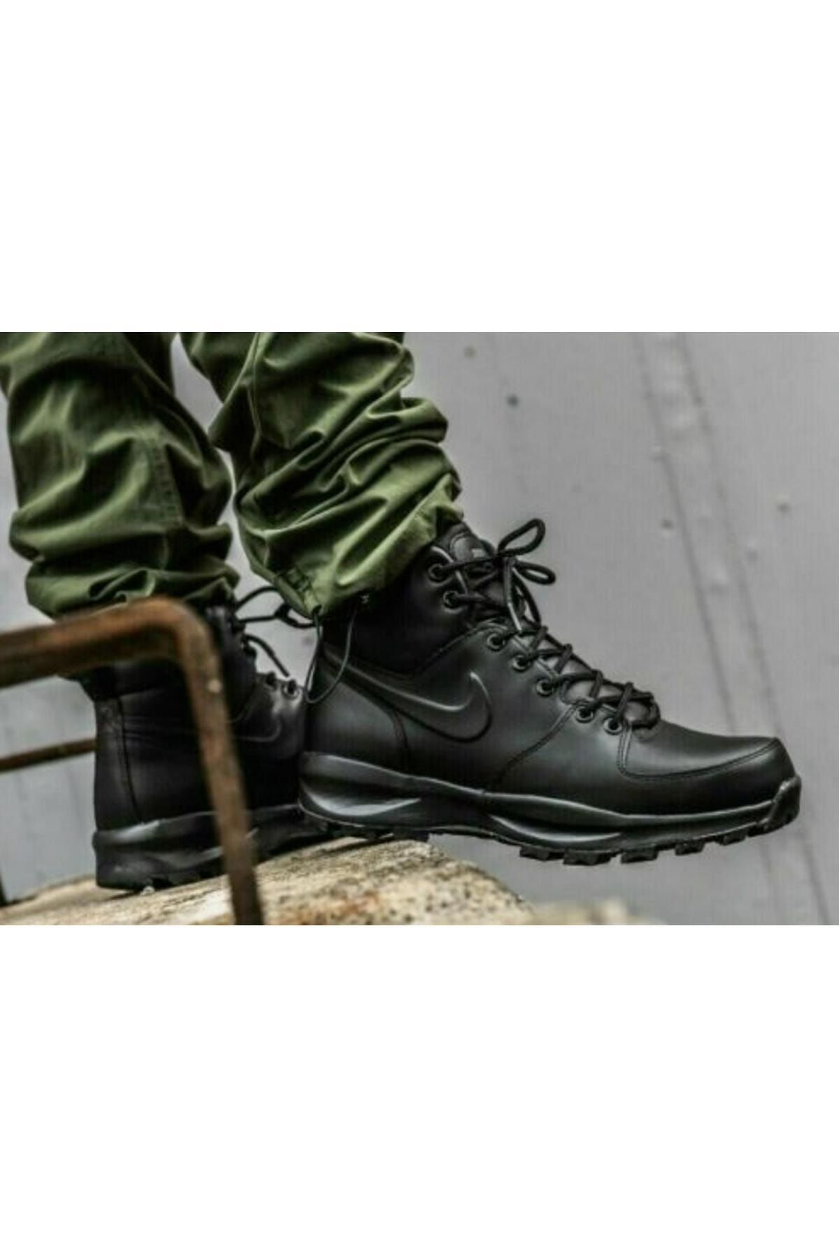 Nike Manoa Leather Erkek Siyah Outdoor Bot 454350-003 (DAR KALIP)