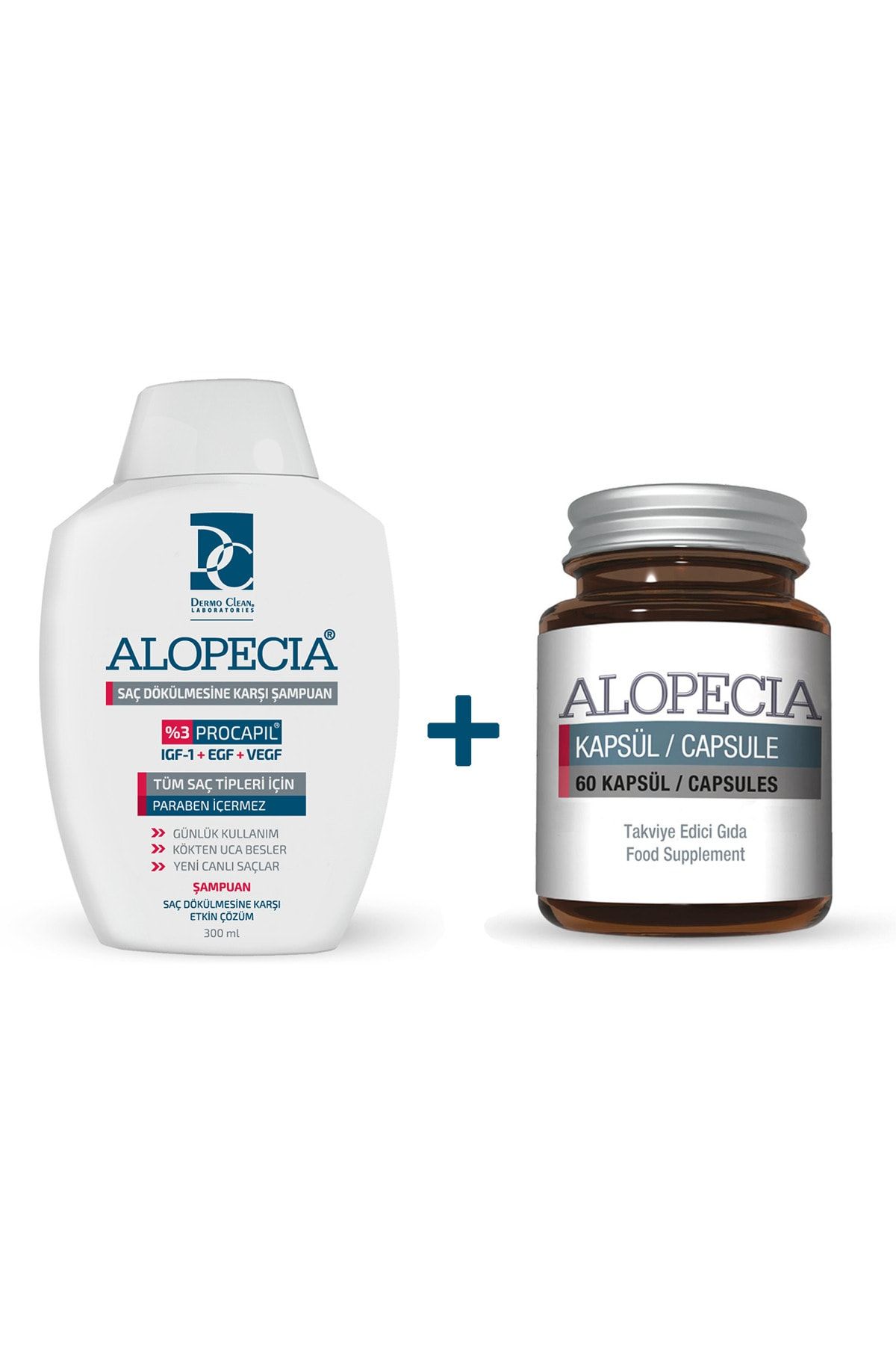 Alopecia ALOPECİA PROCAPİL VE IGF İÇERİKLİ SAÇ DÖKÜLMESİNE KARŞI ŞAMPUAN VE 60 KAPSÜL SETİ