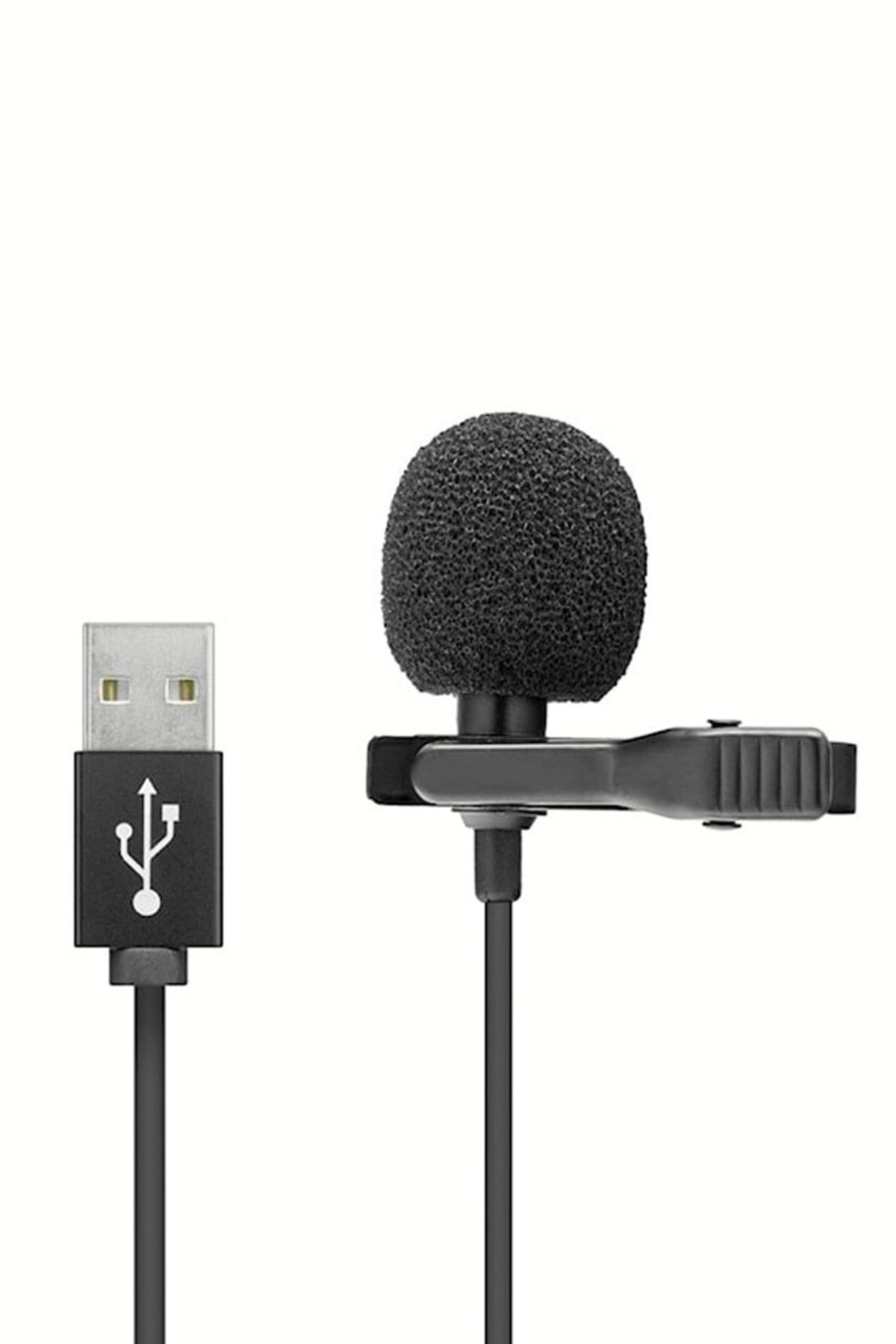 usin USB Girişli Profesyonel Stereo Youtuber Canlı Yayın Bilgisayar Notebook Yaka Mikrofonu