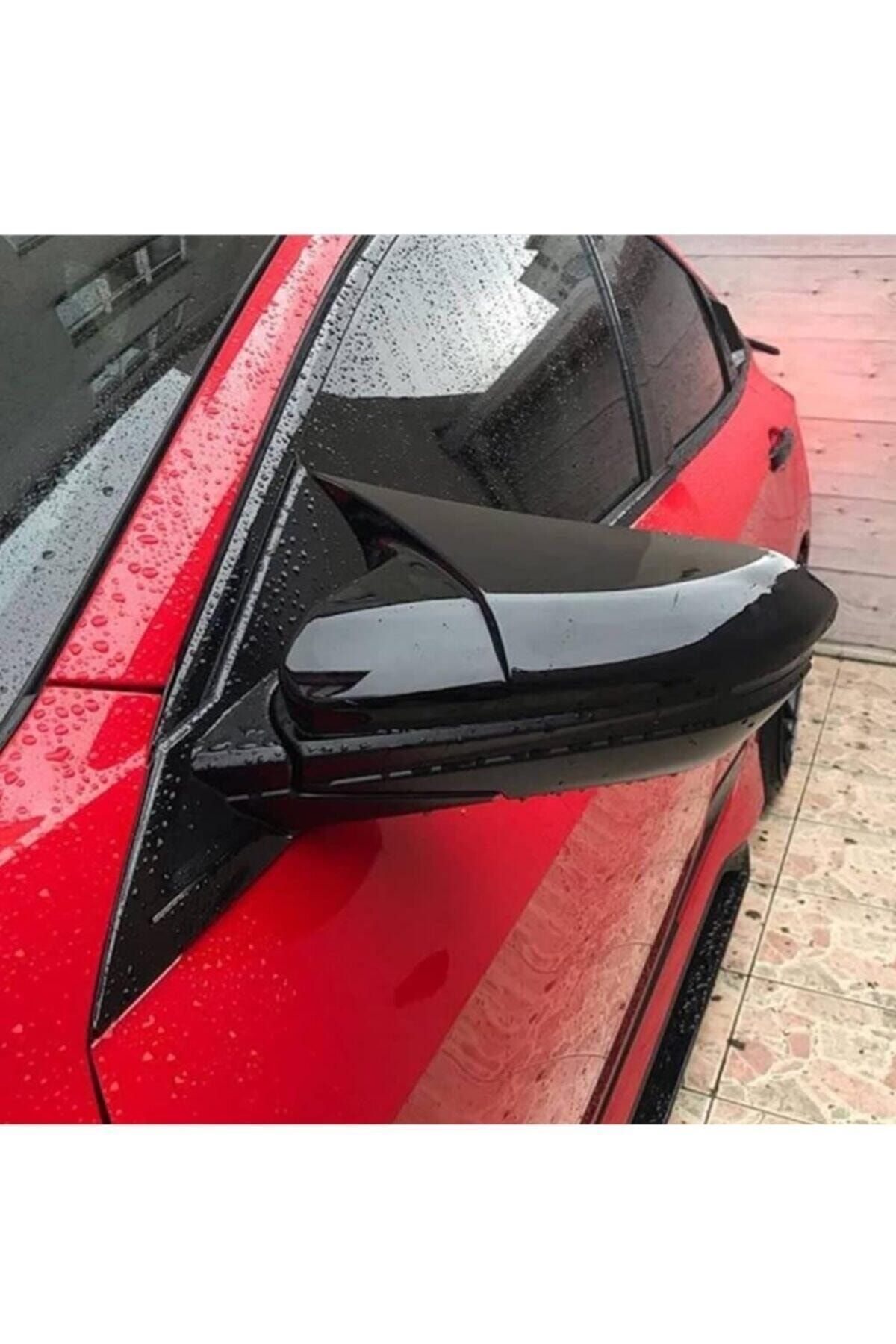 inoltrare Ford Fiesta 2008-2017 Uyumlu Black Parlak Siyah Batman Yarasa Ayna Kapağı