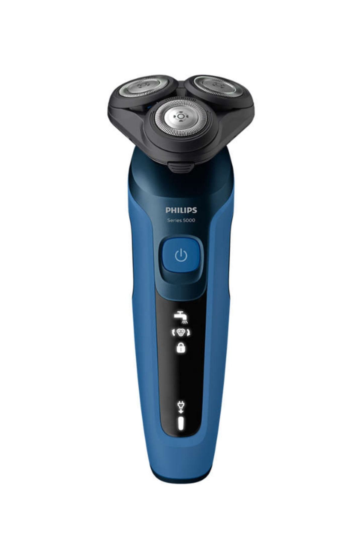 Philips 3 Başlı Islak Kuru Tıraş Makinesi, Dijital Gösterge, Mavi&siyah