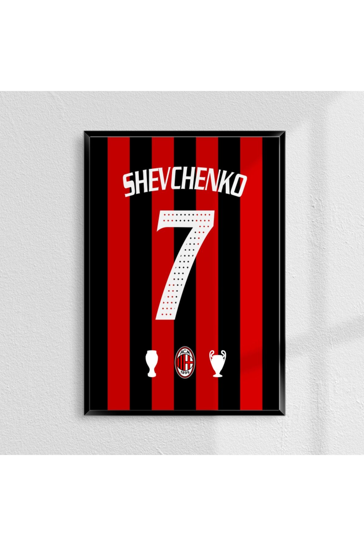 Sekiz Numara Andriy Shevchenko AC Milan Forma Poster Tablo