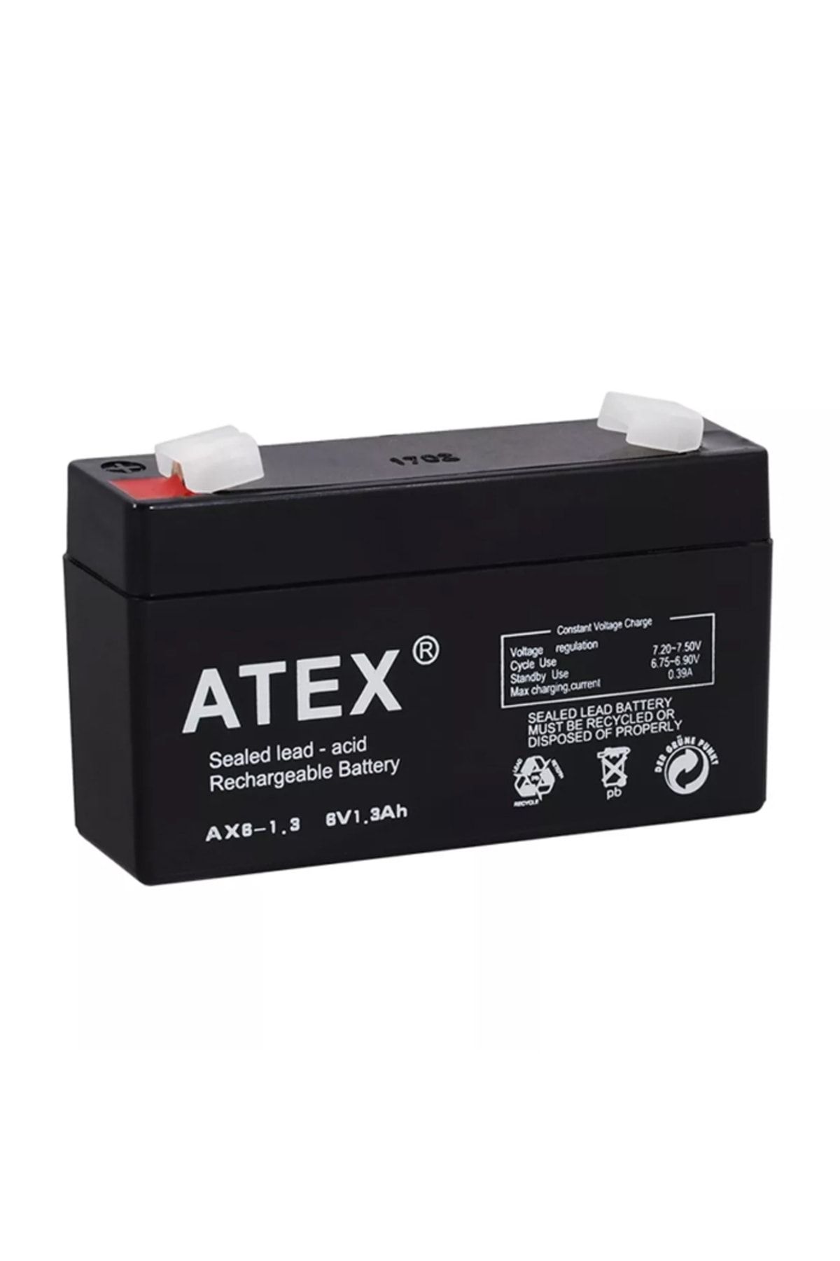 ATEX DEXTER ATEX AX6-1.3 6 VOLT - 1.3 AMPER AKÜ (98 X 25 X 52 MM)