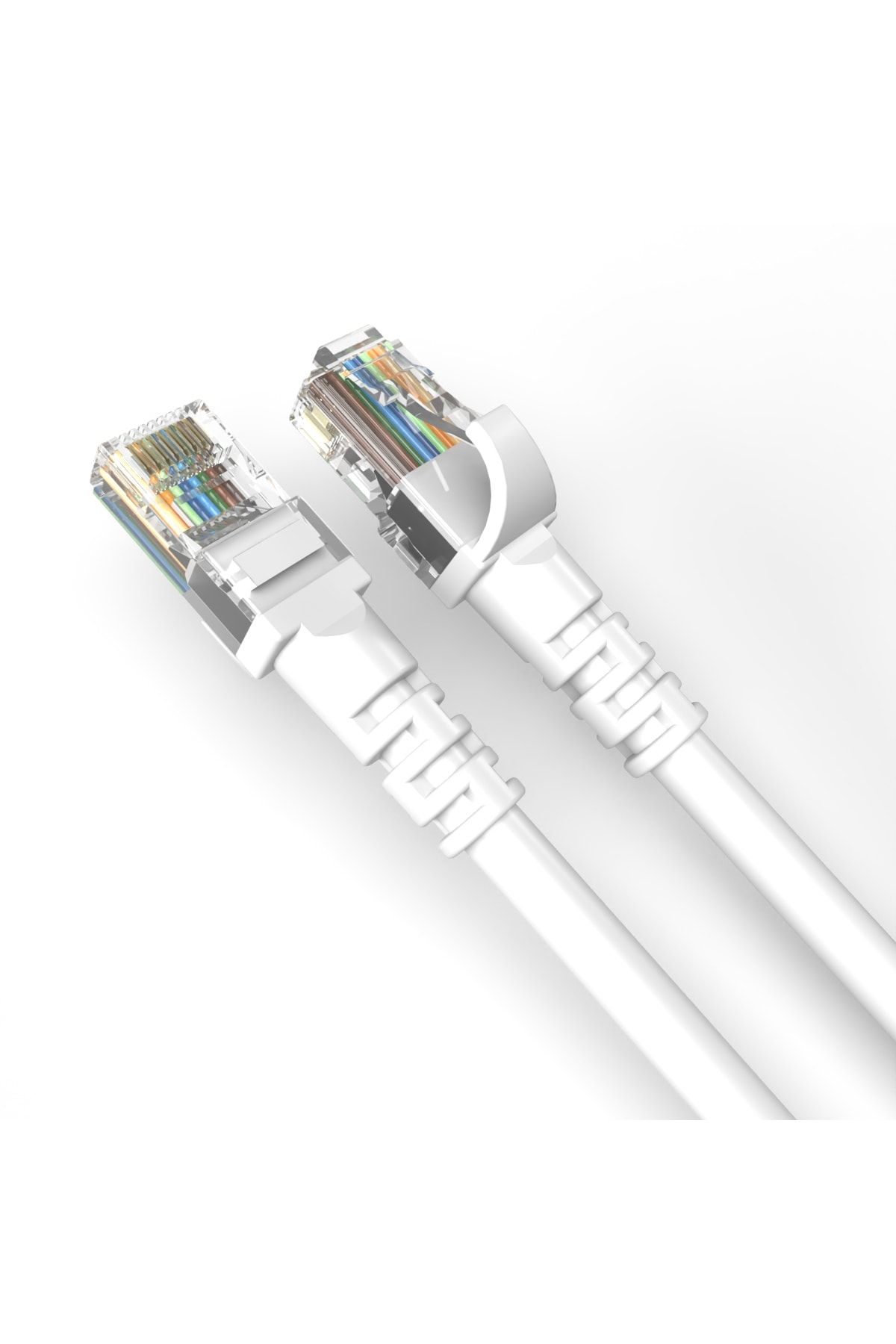 DERKAB 50 Cm-santimetre Cat6 Network-ağ-ethernet Kablosu 10'lu Paket Beyaz