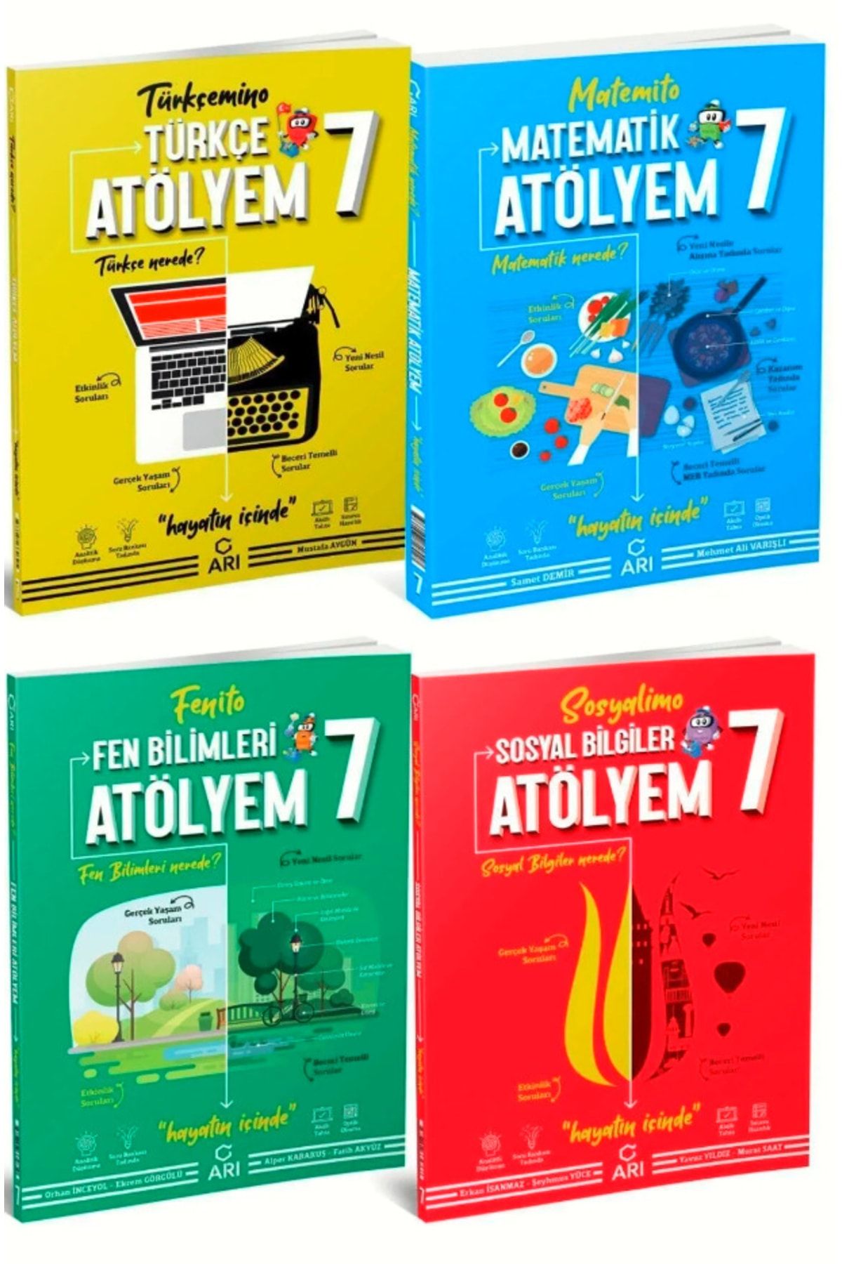 Arı Yayıncılık Akıllı Atölyem 7. Sınıf Set Türkçe Matematik Fen Sosyal
