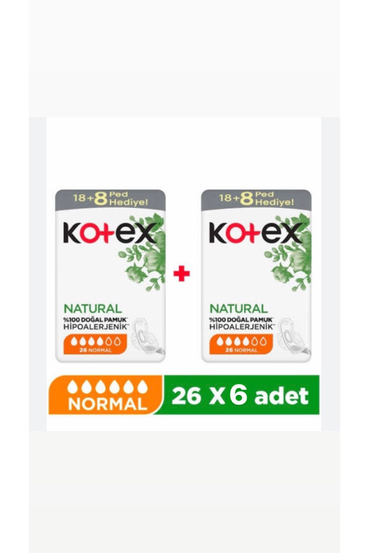 Kotex Natural Ultra Dev Eko Paket (26’lı) x6 Paket